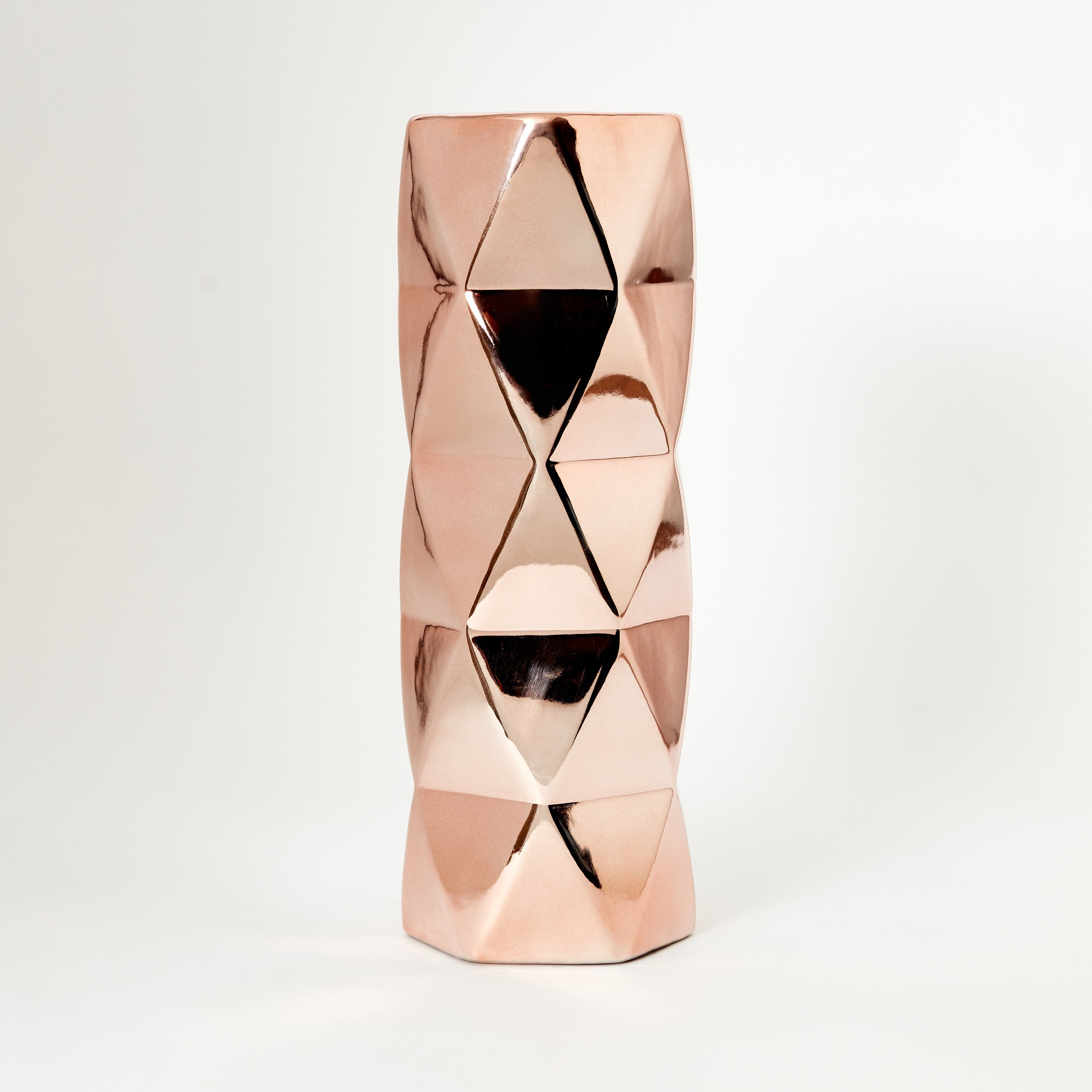 مزهرية سيراميك أسطوانية الأوجه من تيريون - 12.5x12.5x35.5 سم-hbxbedroom-decorandaccessories-vases-image-5