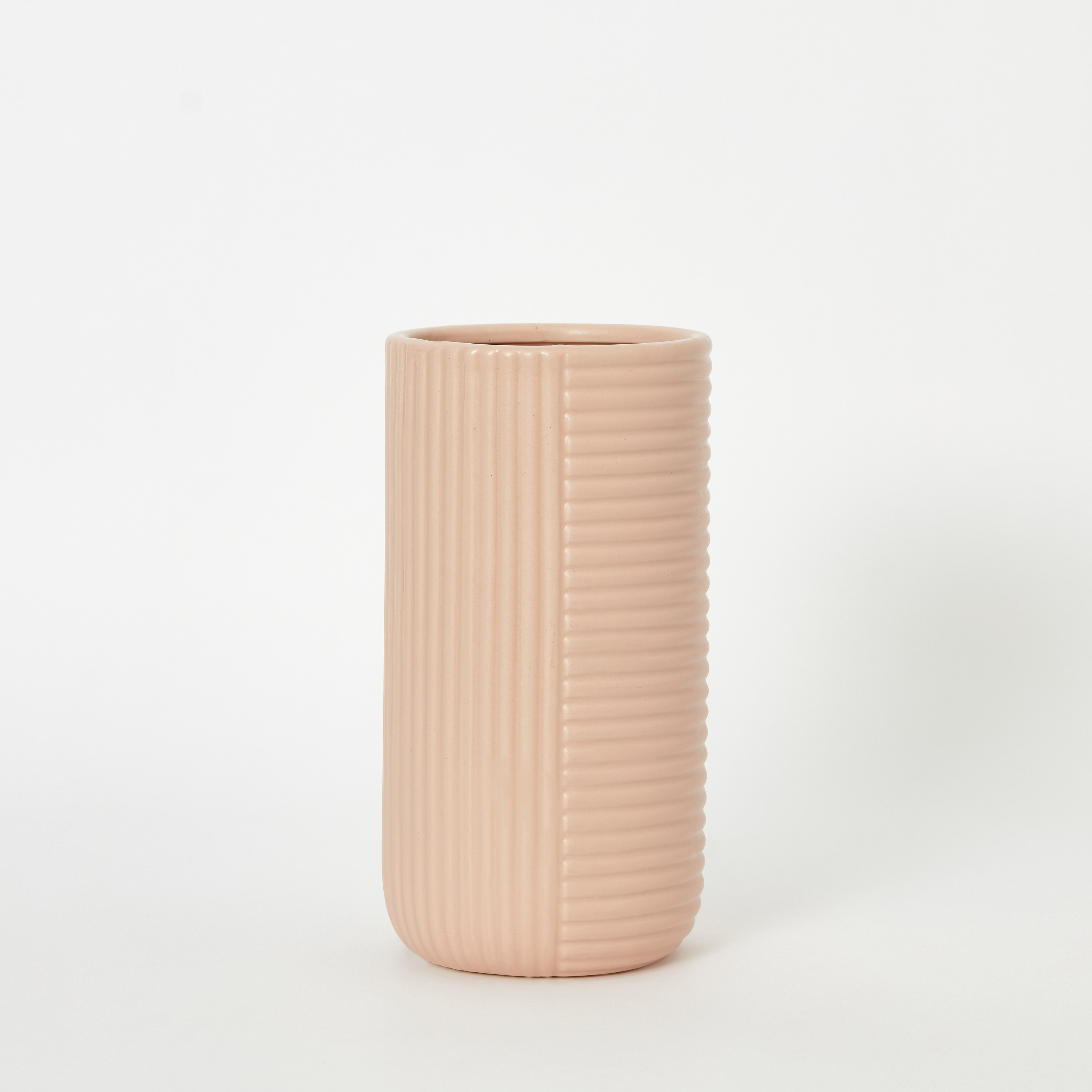 مزهرية سيراميك مضلعة متحدة المركز من تيريون - 13x13x25 سم-hbxbedroom-decorandaccessories-vases-image-5