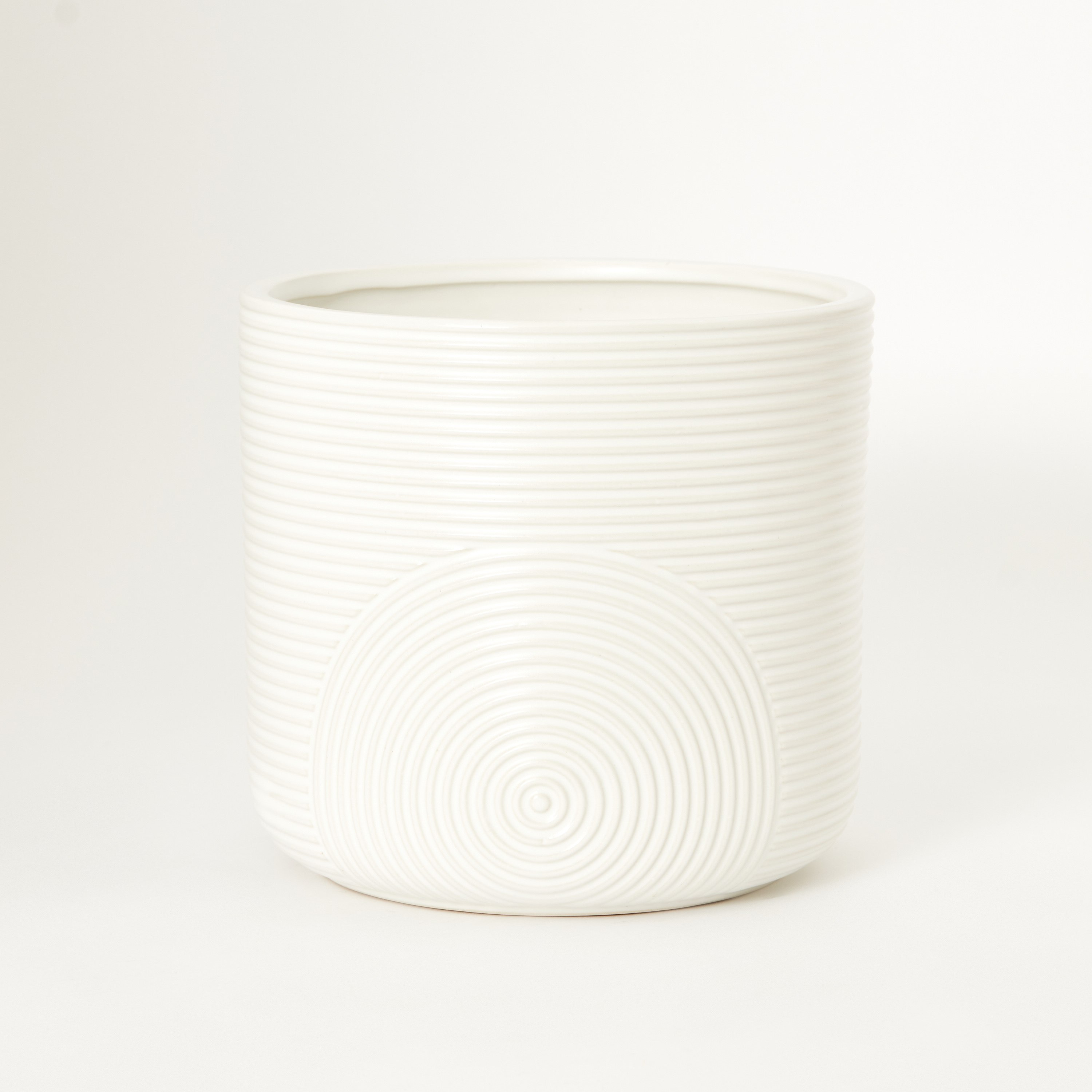 مزهرية سيراميك دائرية مضلعة من تيريون - 20x20x18 سم-hbxbedroom-decorandaccessories-vases-image-5