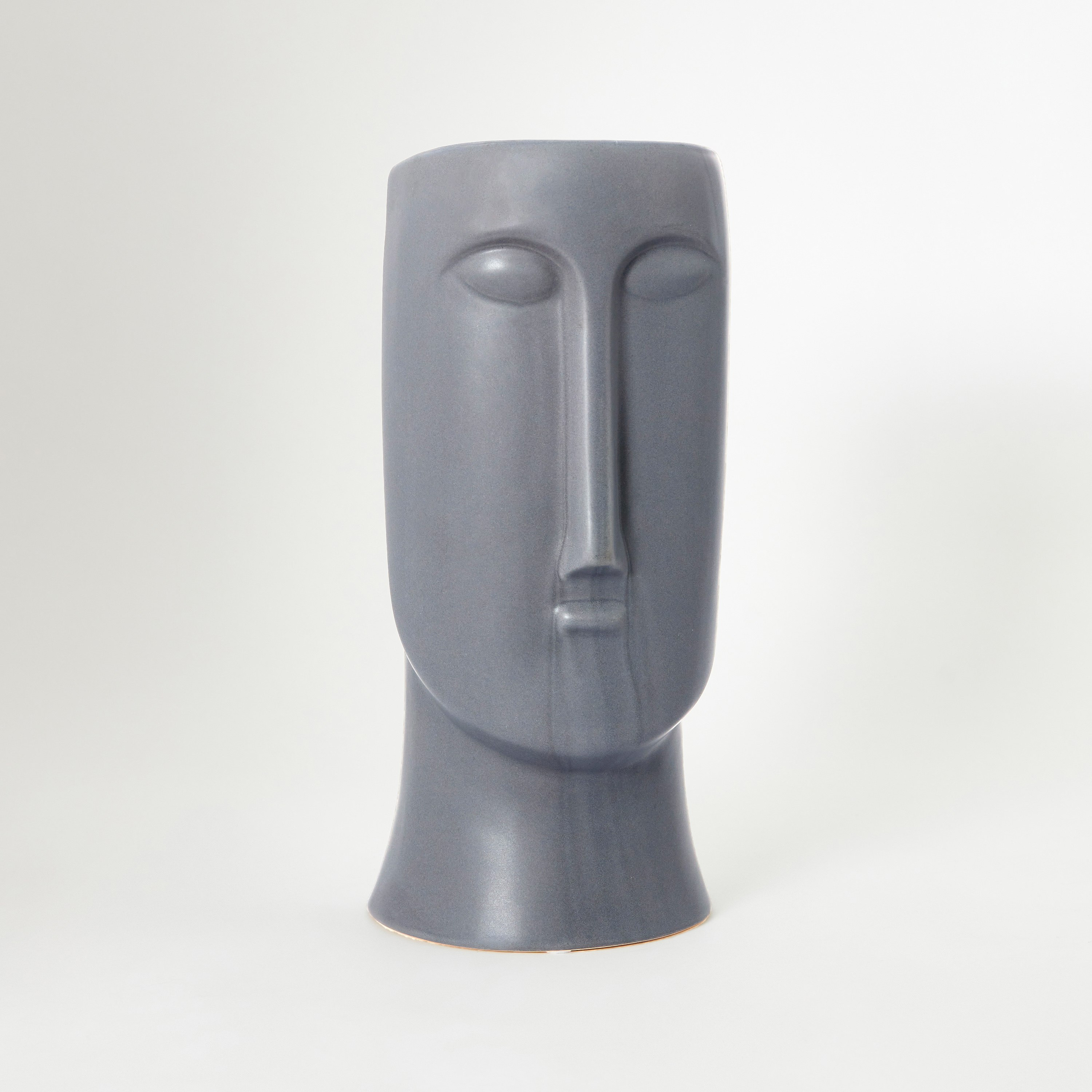 Tyrion Calm Face Textured Ceramic Vase - 14x14x31 cm-hbxbedroom-decorandaccessories-vases-image-5