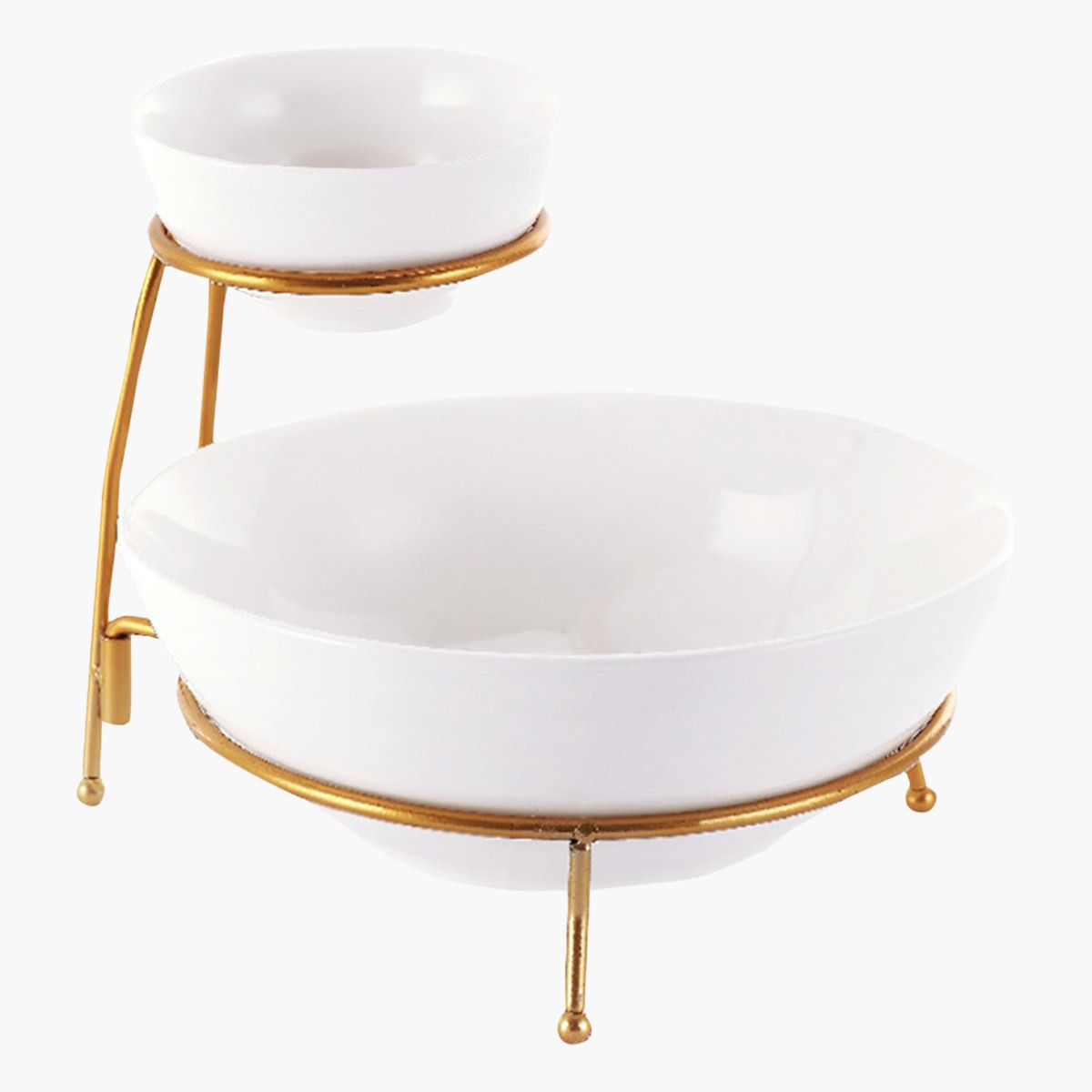 وعاء تقديم بطابقين مع حامل معدني من فيست-hbxdecorandfurnishings-tabletop-serveware-image-2