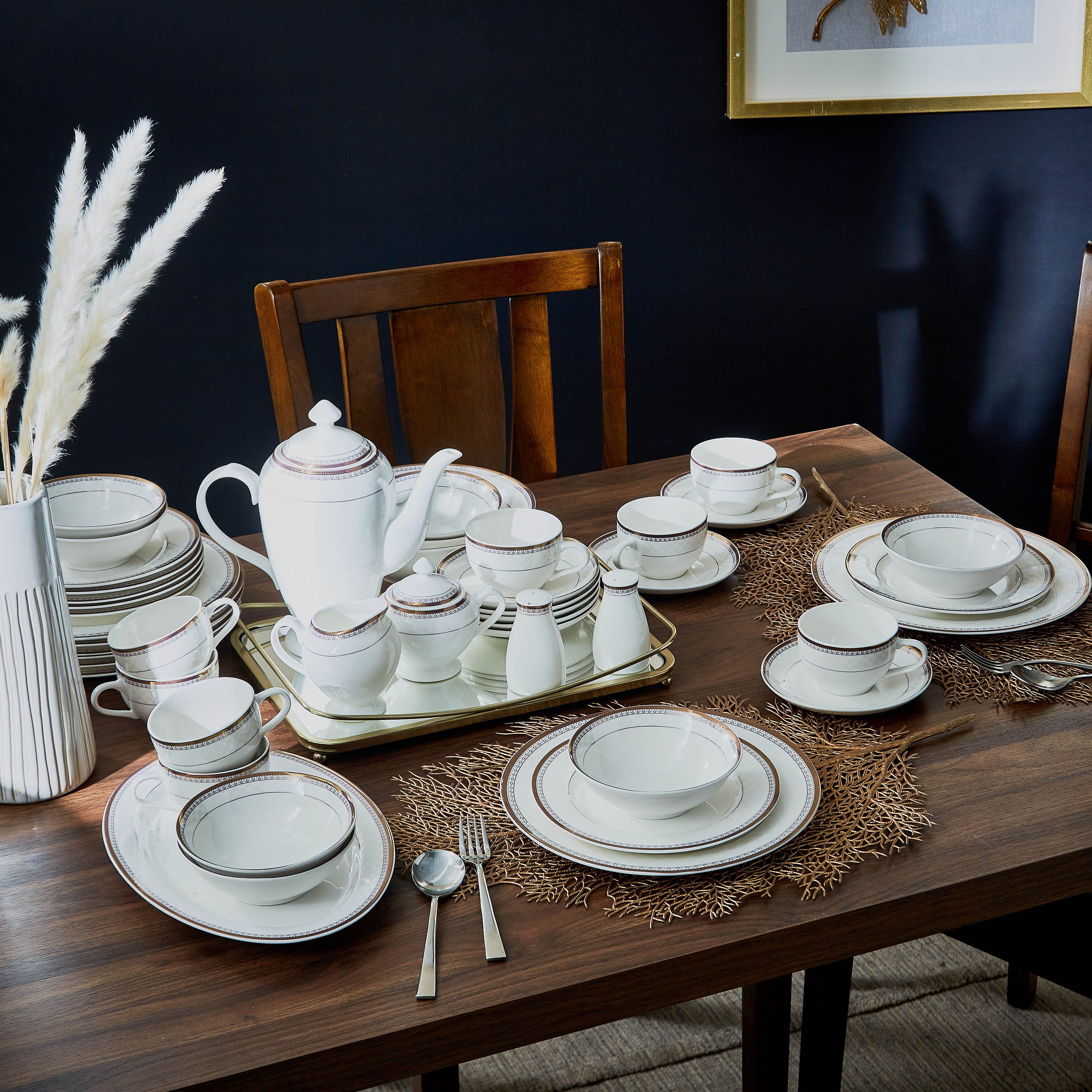 طقم عشاء 47 قطعة من الخزف الصيني بولكا من فيست - 8 أشخاص-hbxhomeware-hbxkitchen-image-1