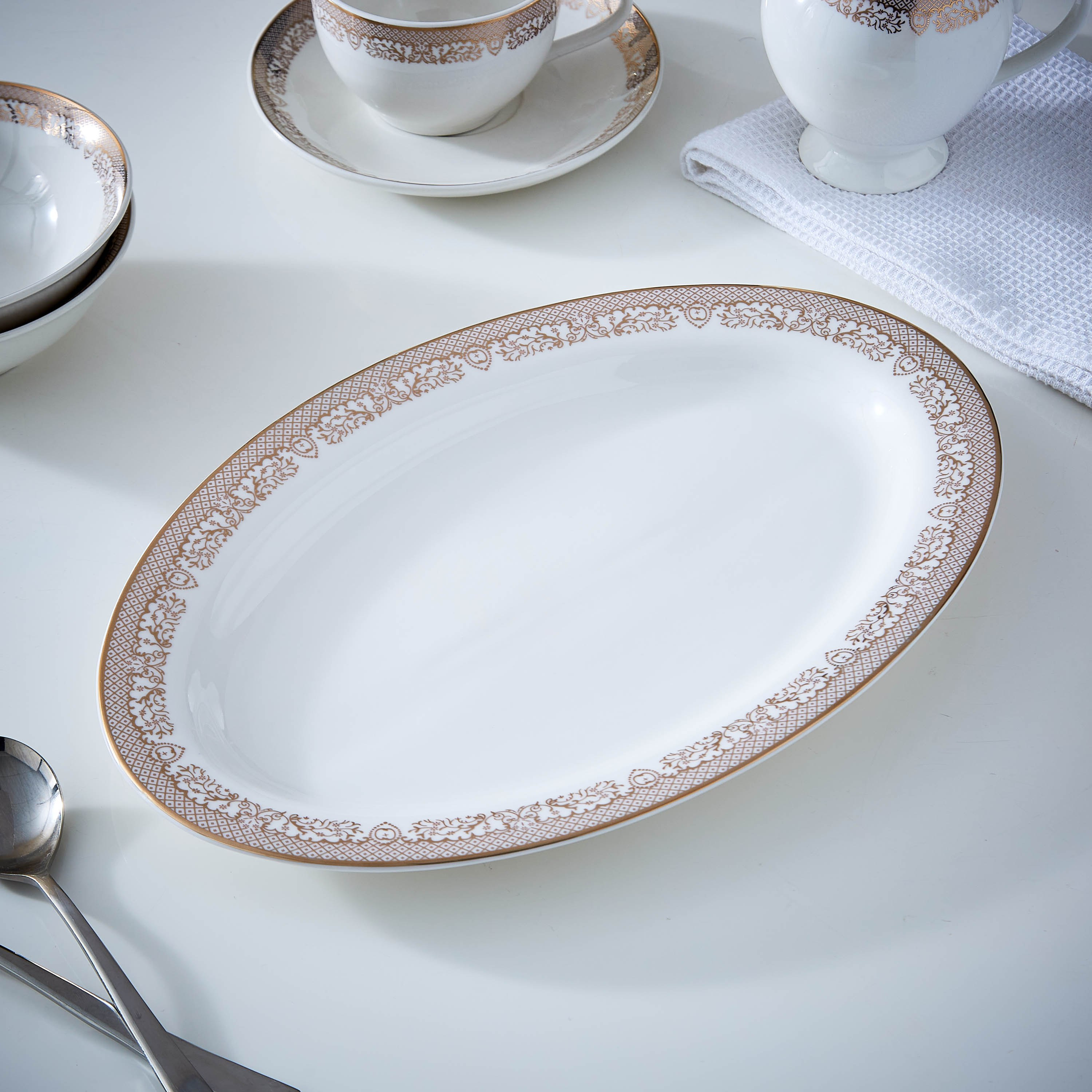 طقم عشاء 47 قطعة من الخزف الصيني جايد من فيست - 8 أشخاص-hbxhomeware-hbxkitchen-image-5