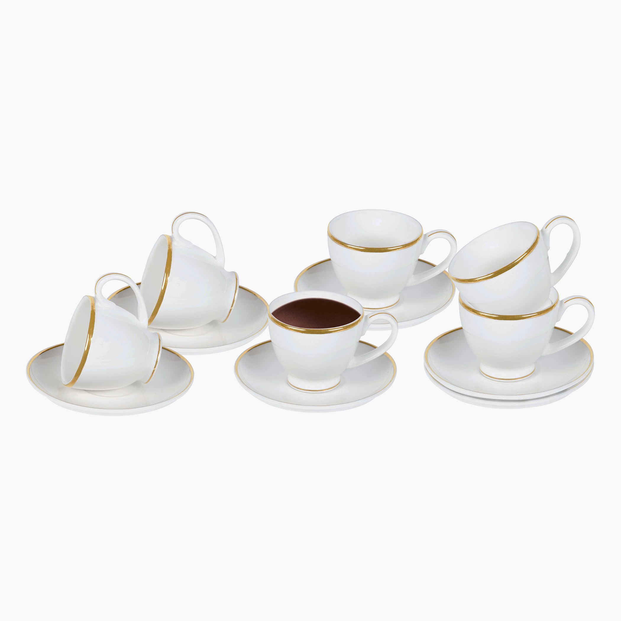 Feast 12-Piece Cup & Saucer with Gold Rim Set - 180 ml-hbxhomeware-hbxkitchen-image-1