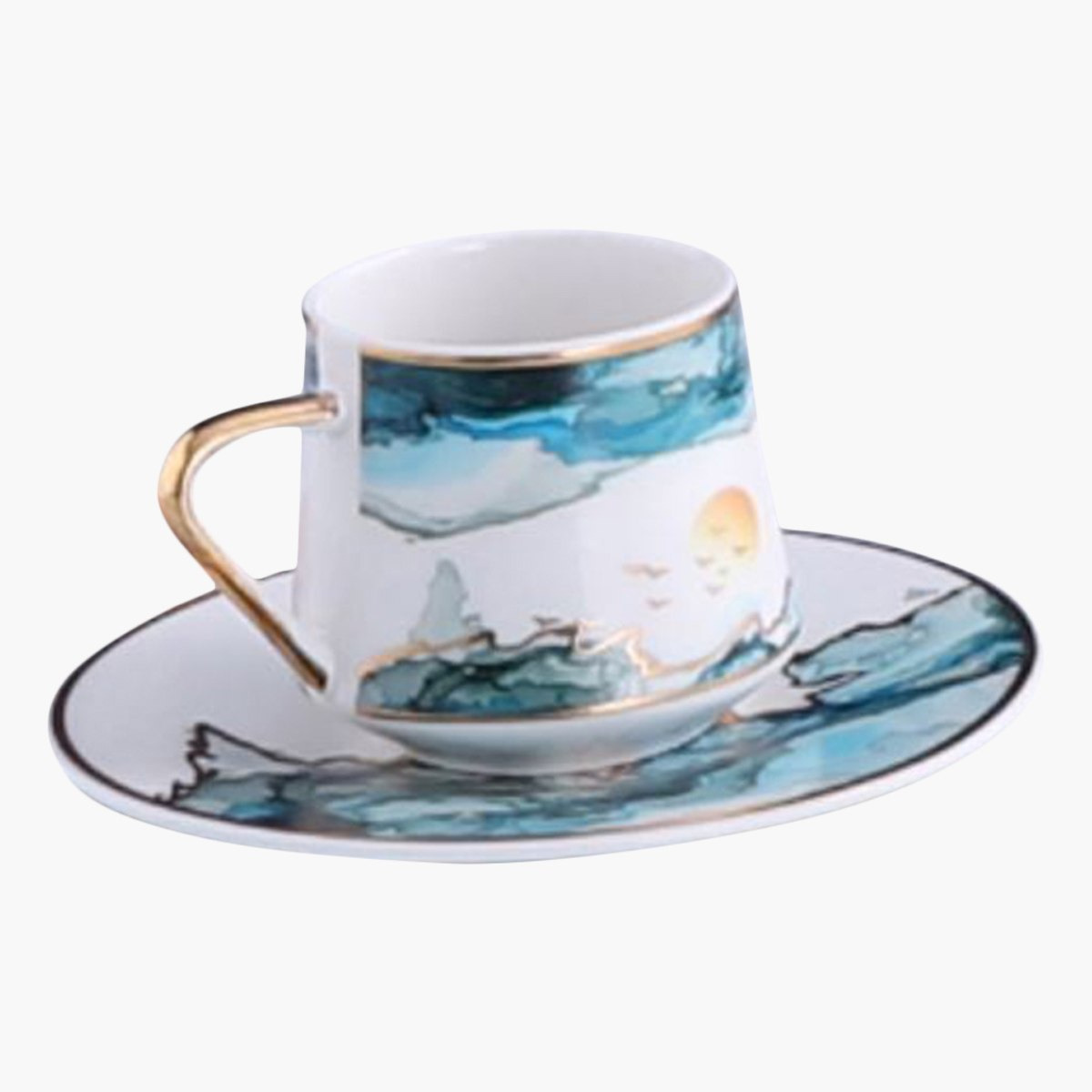 طقم فناجين شاي وصحون من الخزف الصيني 12 قطعة - 90 مل من فيست باسيفيك-hbxhomeware-hbxkitchen-image-2
