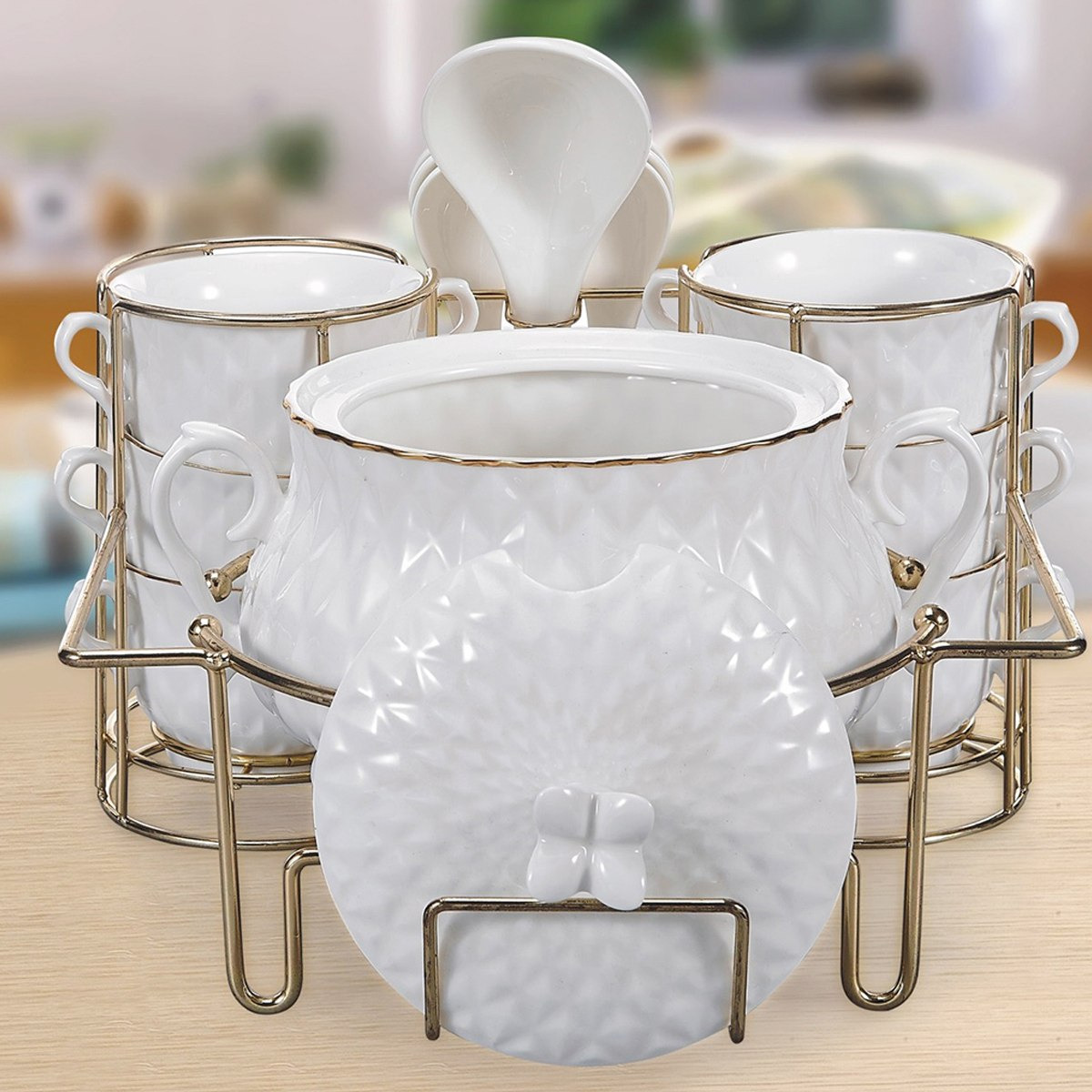 طقم تقديم حساء بورسلين مع حامل 15 قطعة من فيست-hbxdecorandfurnishings-tabletop-serveware-image-1