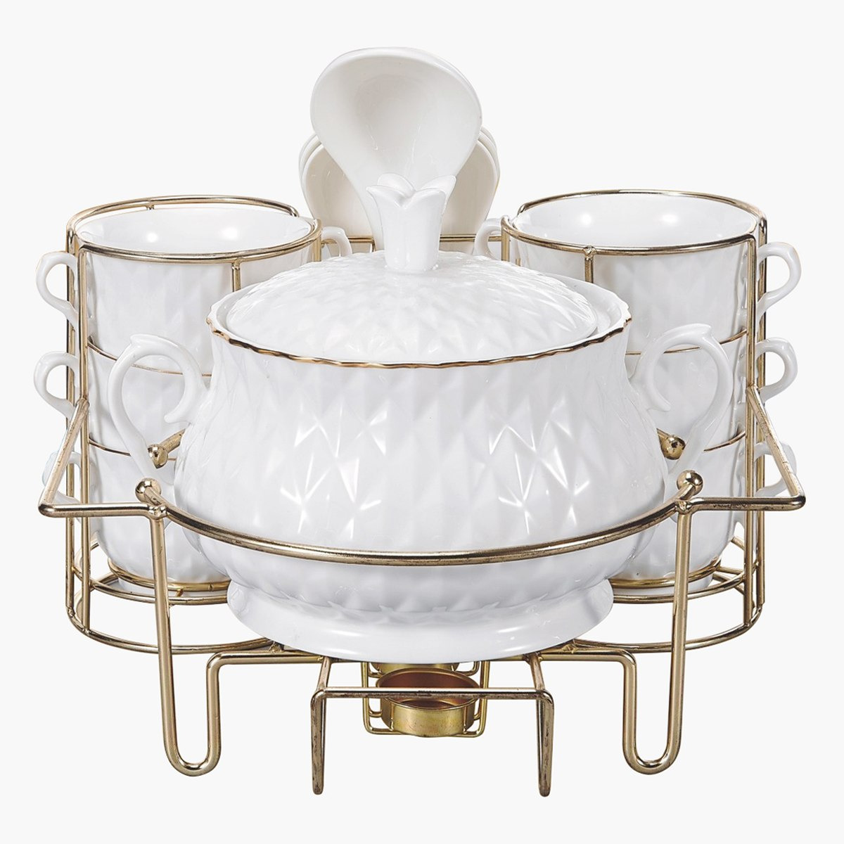 طقم تقديم حساء بورسلين مع حامل 15 قطعة من فيست-hbxdecorandfurnishings-tabletop-serveware-image-3
