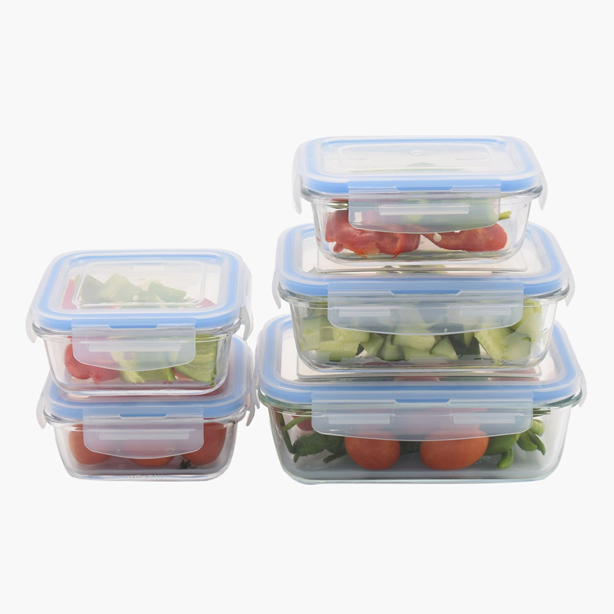 طقم حاويات تخزين طعام زجاج 5 قطع من آميتي-hbxhomeware-hbxkitchen-image-1