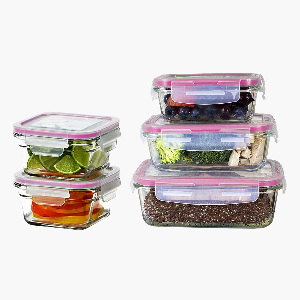 طقم حاويات تخزين طعام زجاجي 5 قطع من آميتي-hbxhomeware-hbxkitchen-image-1