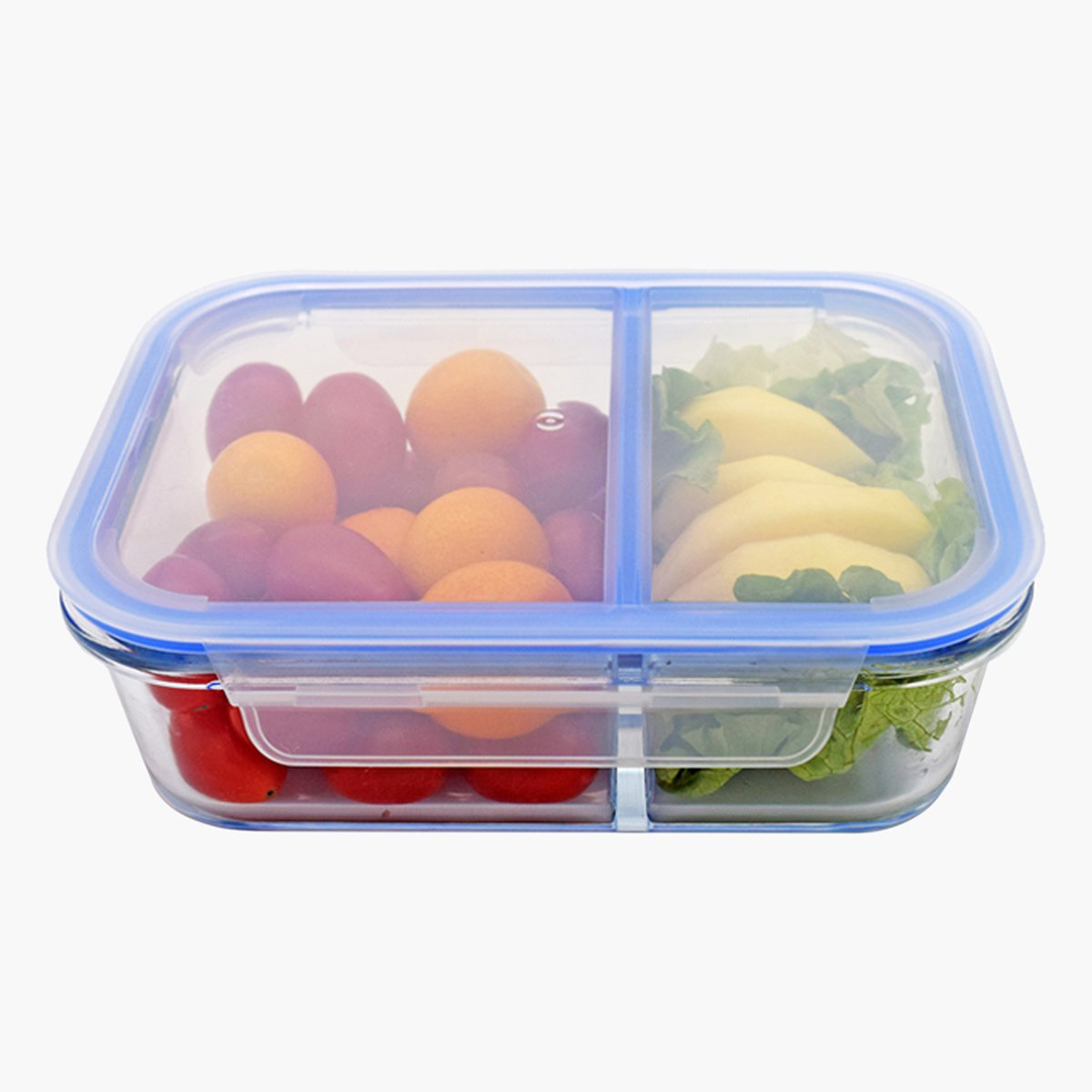 حاوية تخزين طعام زجاجية بقسمين من أميتي - 1.2 لتر-hbxhomeware-hbxkitchen-image-1