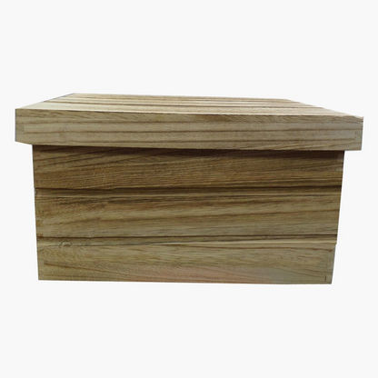 Amity Multi-Utility Wooden Storage Box with Lid - 30x19x16 cms