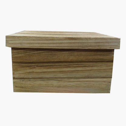 Amity Multi-Utility Wooden Storage Box with Lid - 36x25x20 cms