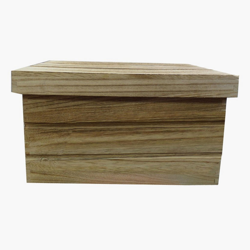 Amity Multi-Utility Wooden Storage Box with Lid - 36x25x20 cm-Containers and Jars-image-0