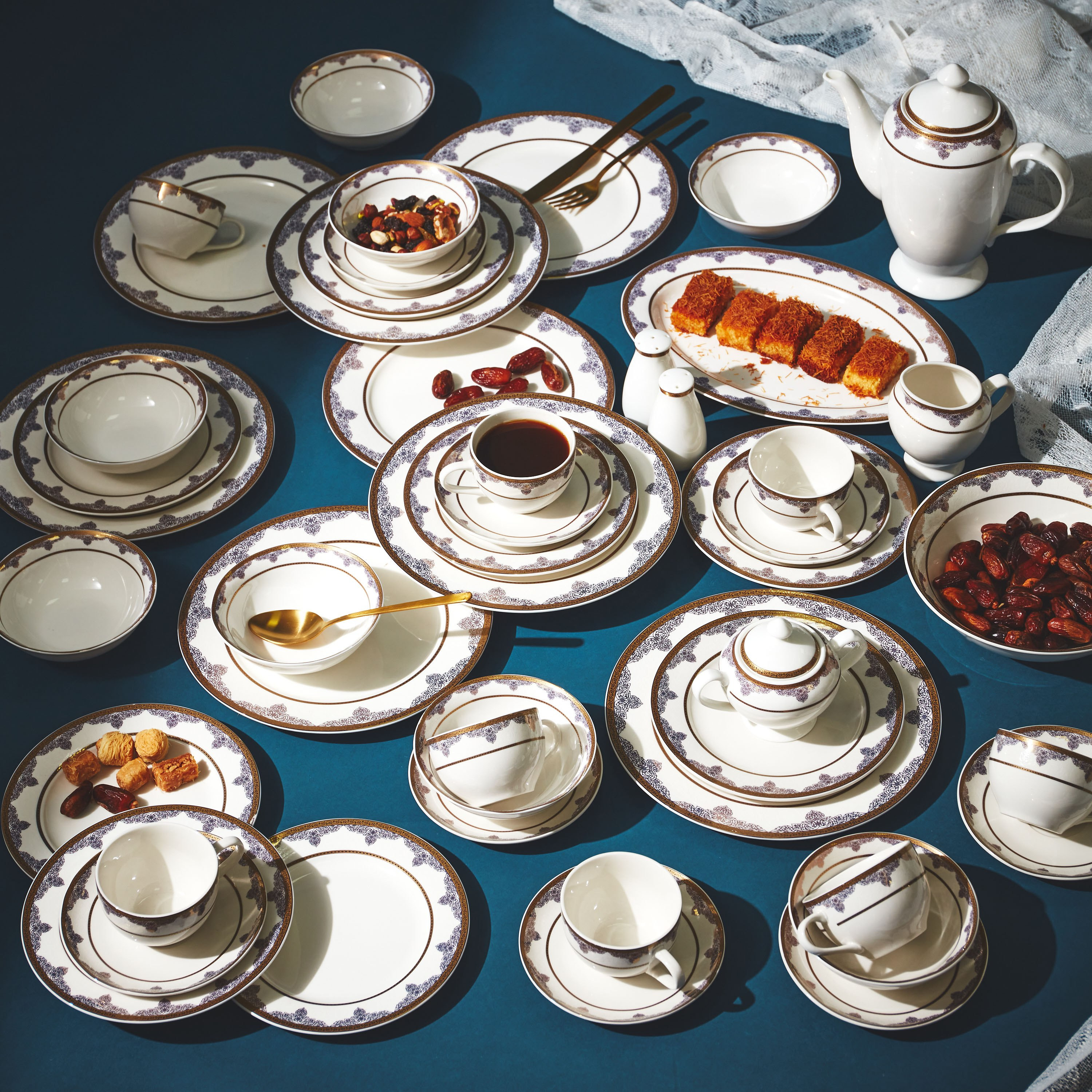 طقم عشاء من الخزف الصيني 47 قطعة من فيست سافانا-hbxhomeware-hbxkitchen-image-1