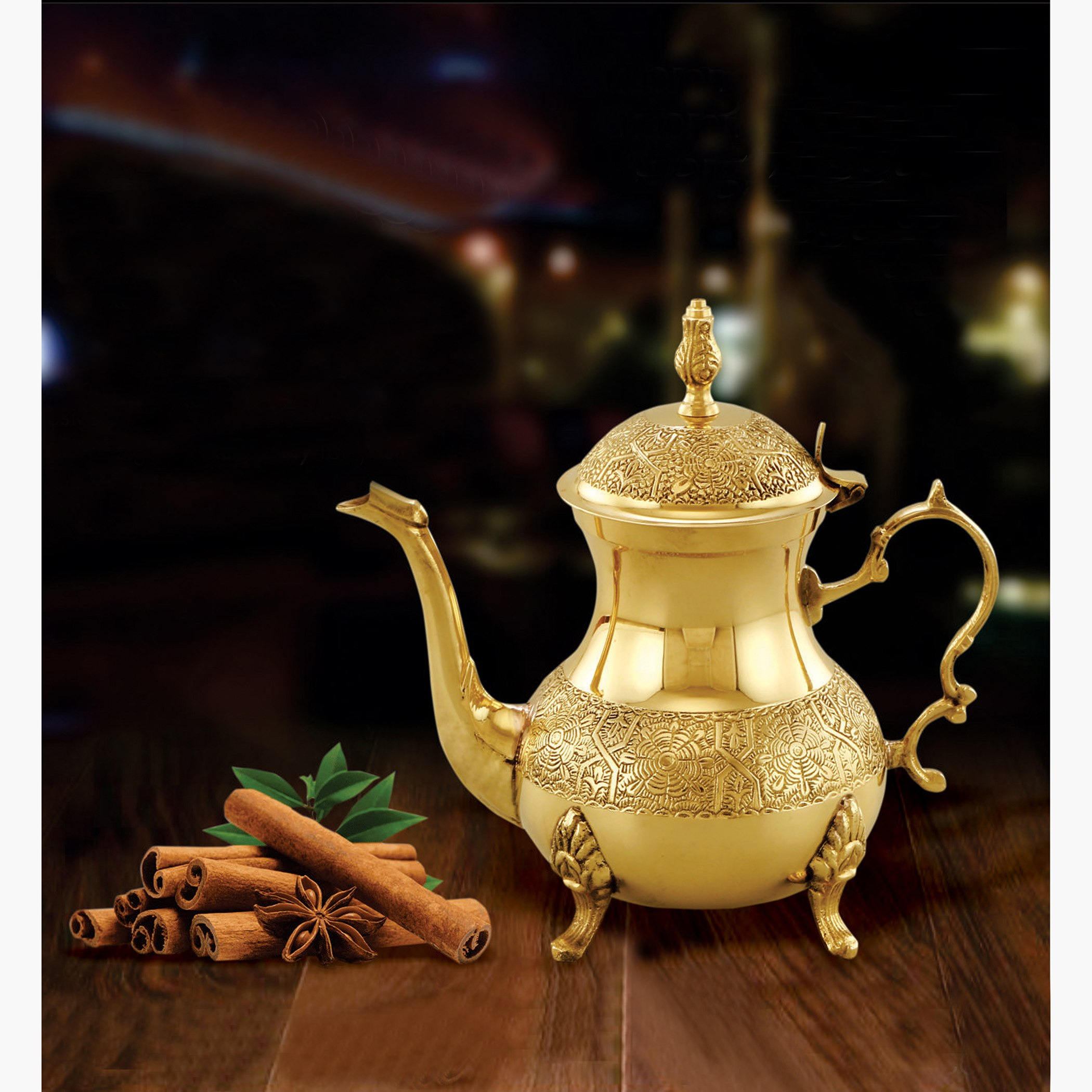 إبريق شاي مغربي نحاسي من فيست هوم - 1 لتر-hbxhomeware-hbxkitchen-image-1