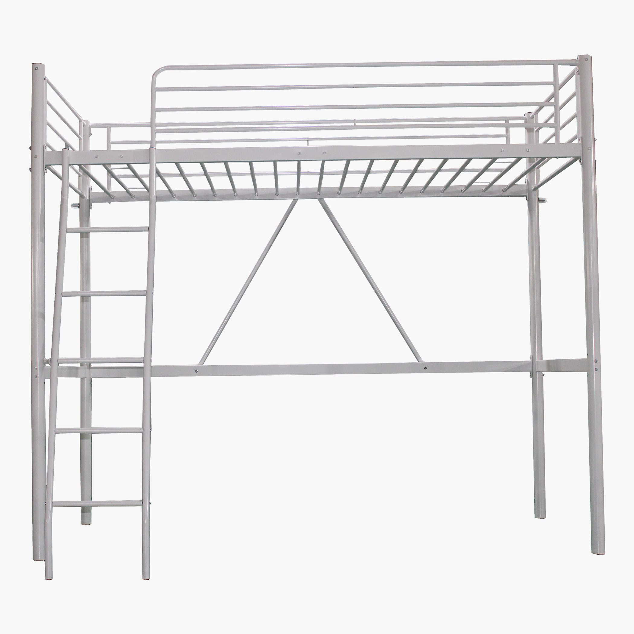 Vanilla Metal Single Loft Bed - 90x200 cm-hbxkidsandyouth-bedsandbedsets-bunkbeds-single-image-3
