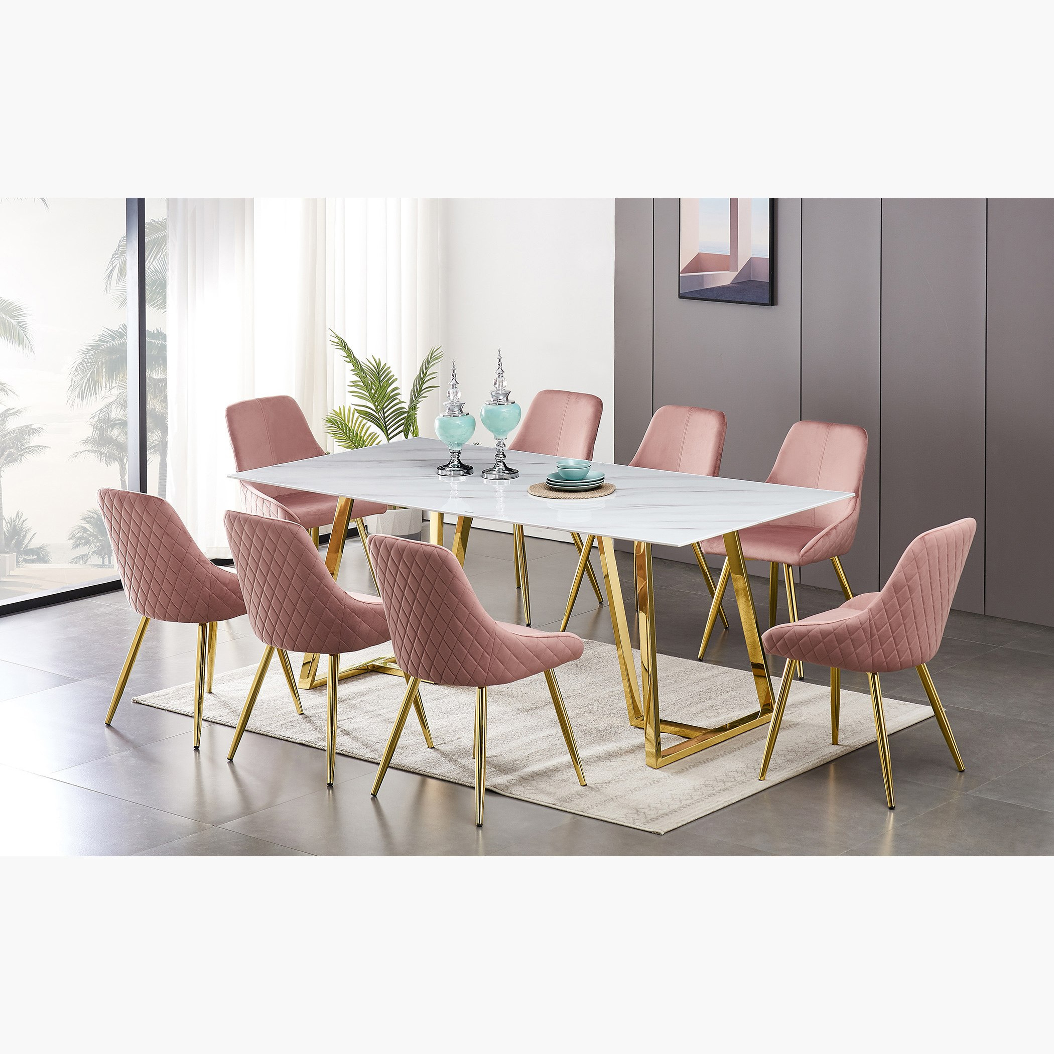 طقم سفرة 8 مقاعد من ريجانو-hbxfurniture-diningtablesandsets-diningsets-eightseater-image-2