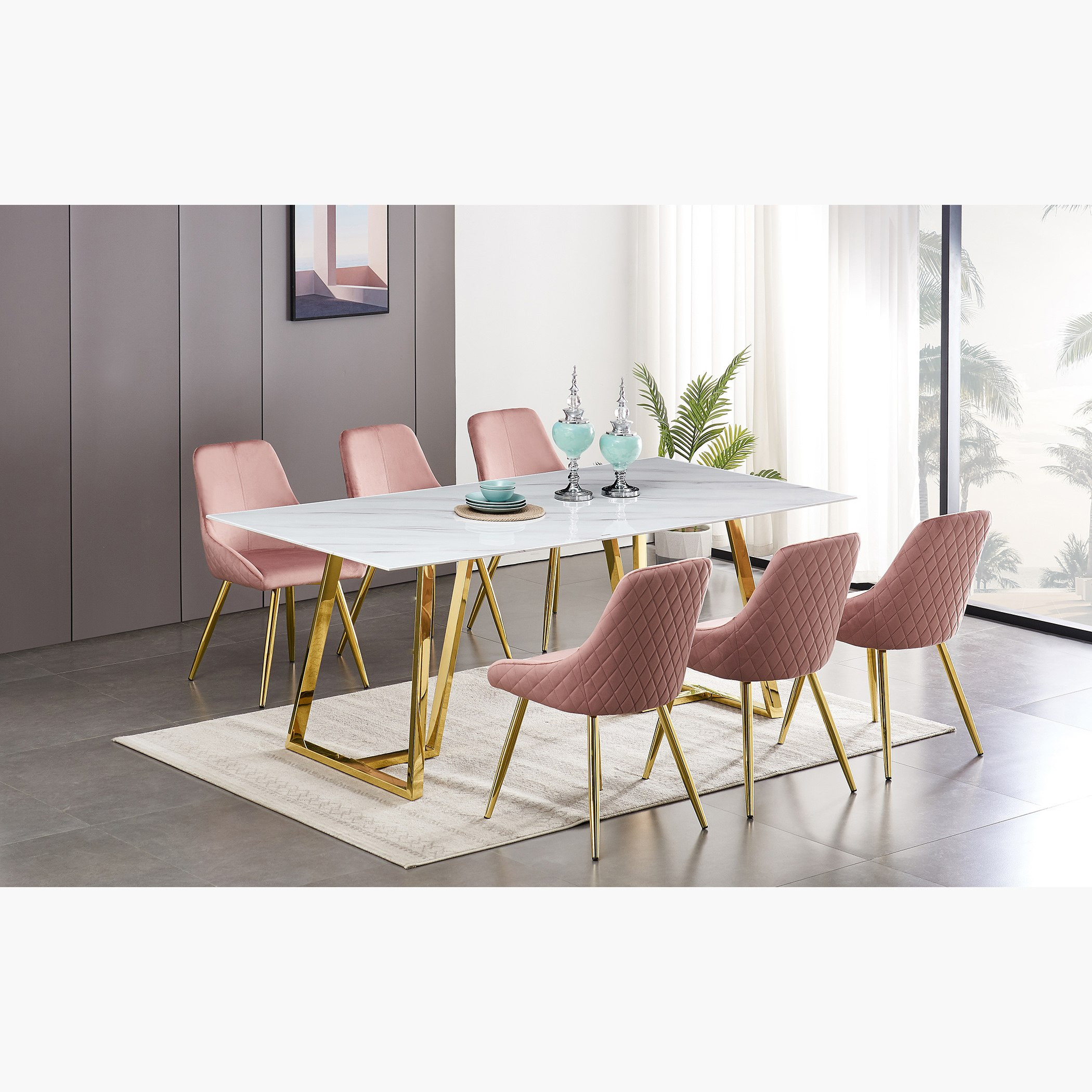 طقم سفرة 6 مقاعد من ريجانو-hbxfurniture-diningtablesandsets-diningsets-sixseater-image-1