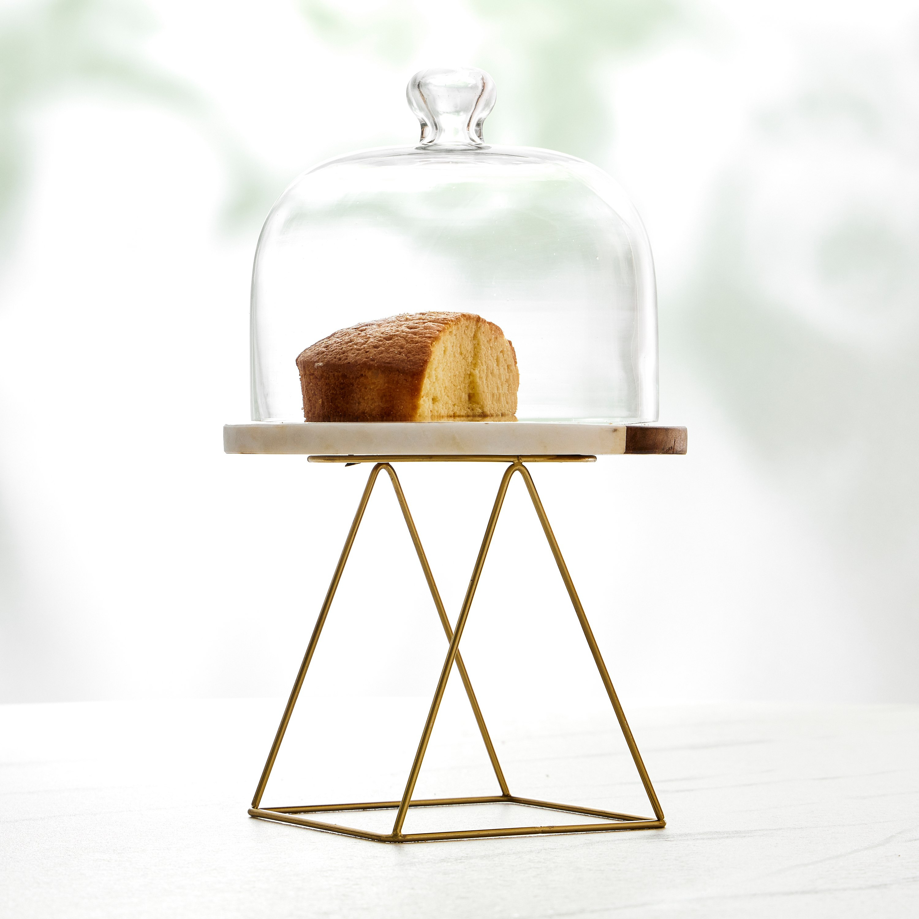 حامل كيك رخامي بغطاء وحامل معدني من بلانكا-hbxdecorandfurnishings-tabletop-serveware-image-2