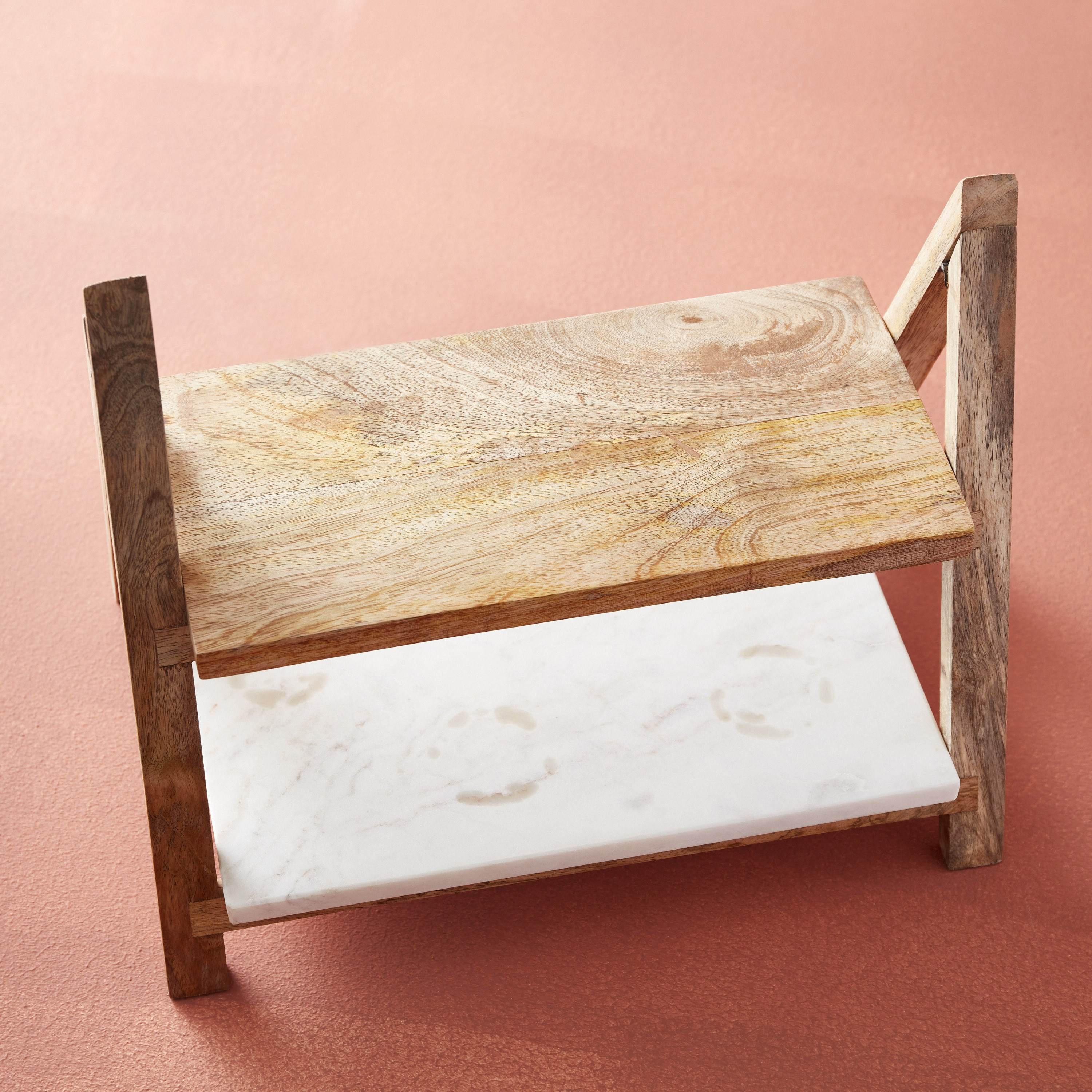 لوح تقديم رخام مستطيلي طابقين بحامل خشبي من بلانكا-hbxdecorandfurnishings-tabletop-serveware-image-3