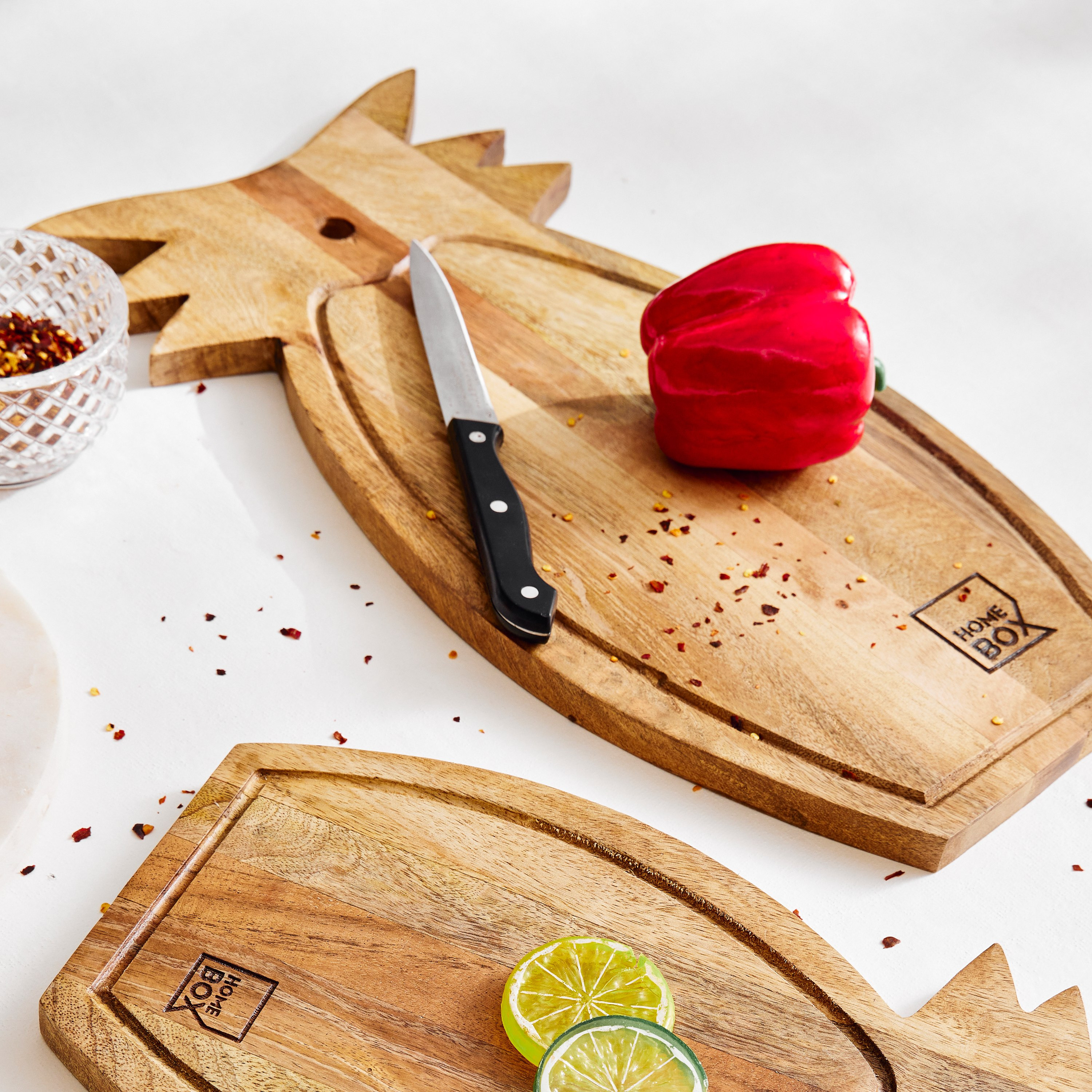 لوح تقطيع خشبي على شكل أناناس - 45x20x1 سم-hbxkitchen-kitchenware-choppingboards-image-2