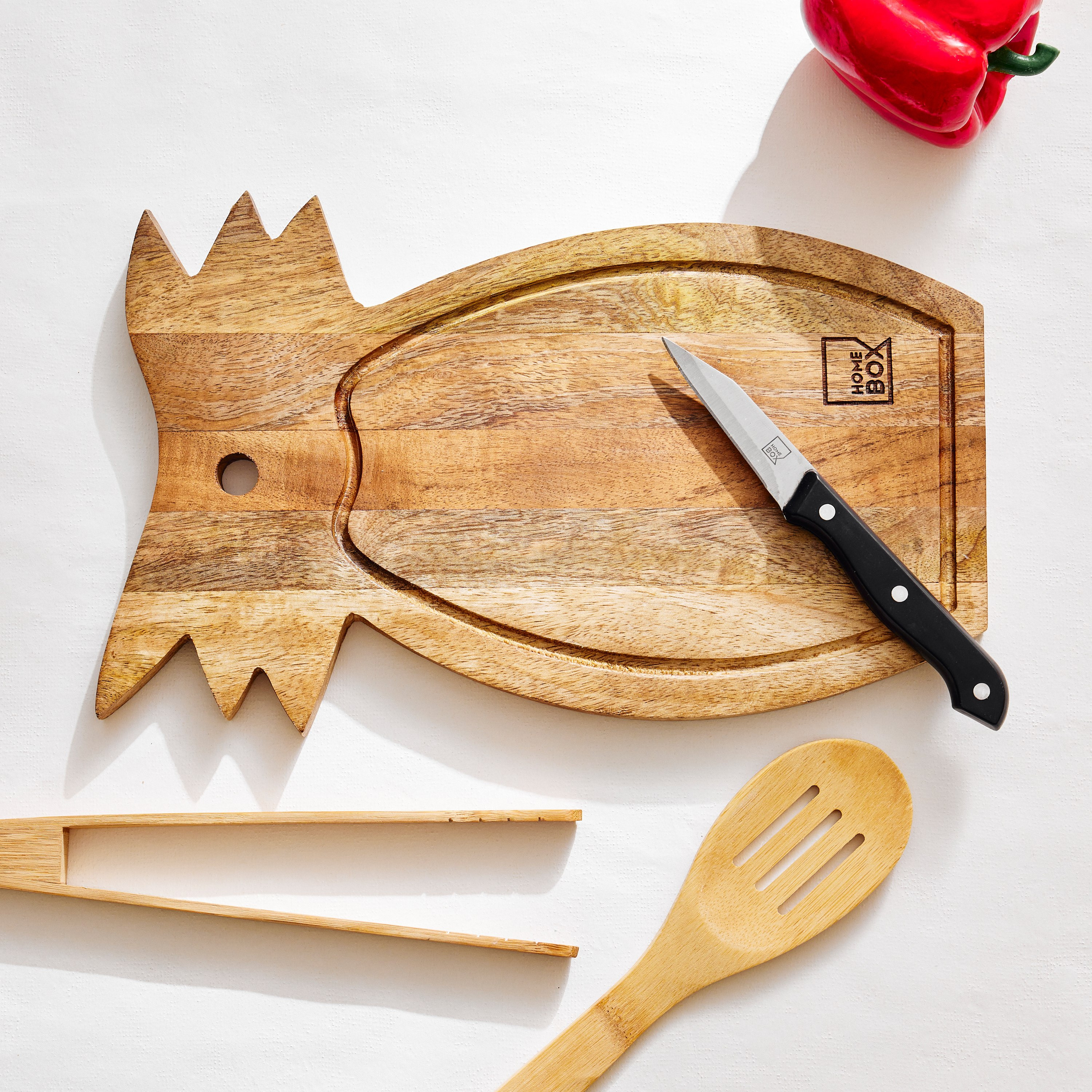 لوح تقطيع خشبي على شكل أناناس - 30x19x1 سم-hbxkitchen-kitchenware-choppingboards-image-1