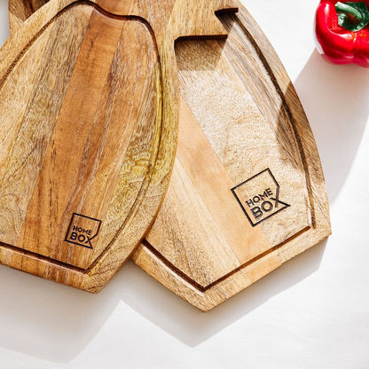 Pineapple Shaped Wooden Chopping Board - 30x19x1 cms