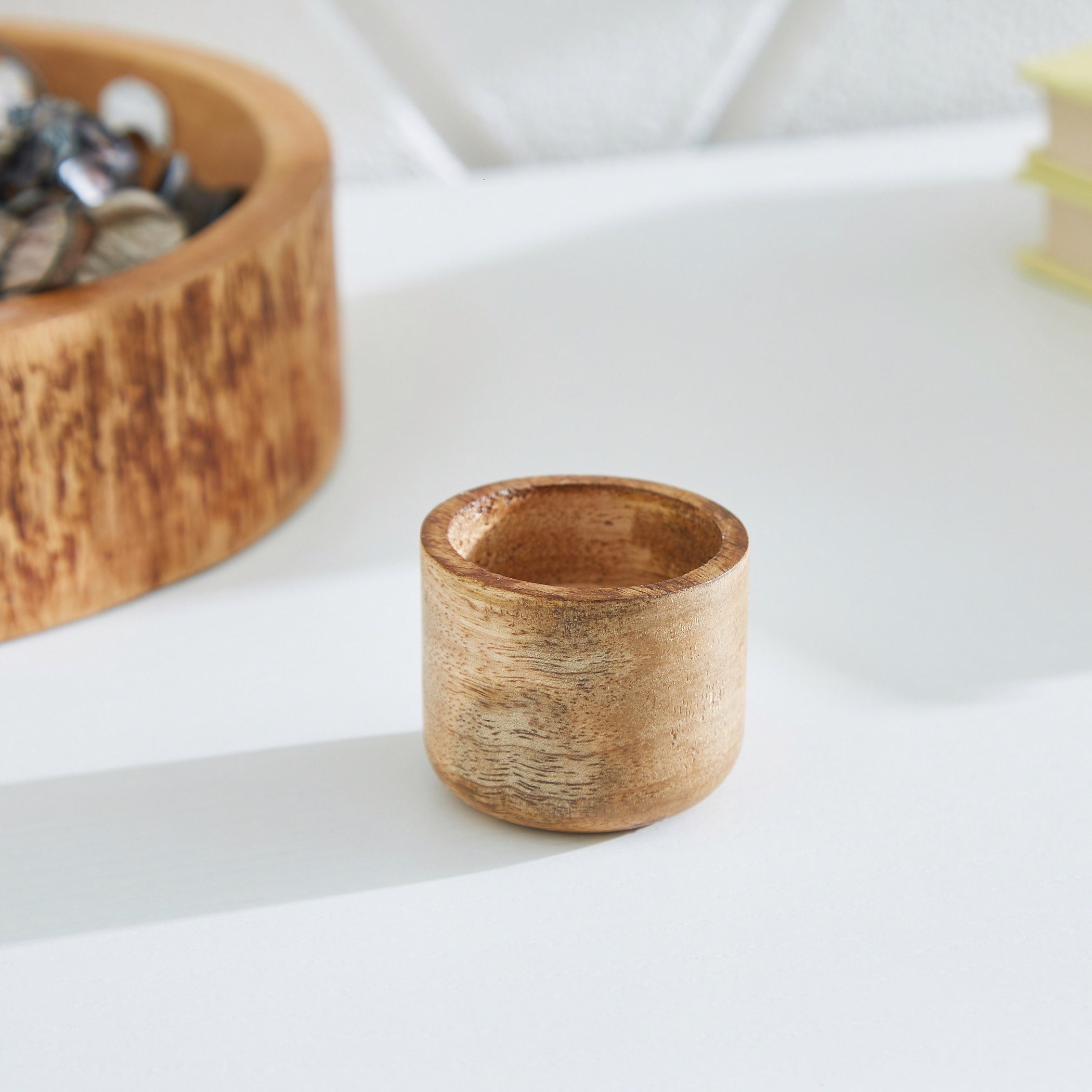 حامل شموع صغيرة خشبي كروي الشكل من زين - 5x5x4 سم-hbxlivingroom-decorandaccessories-candleholders-image-3