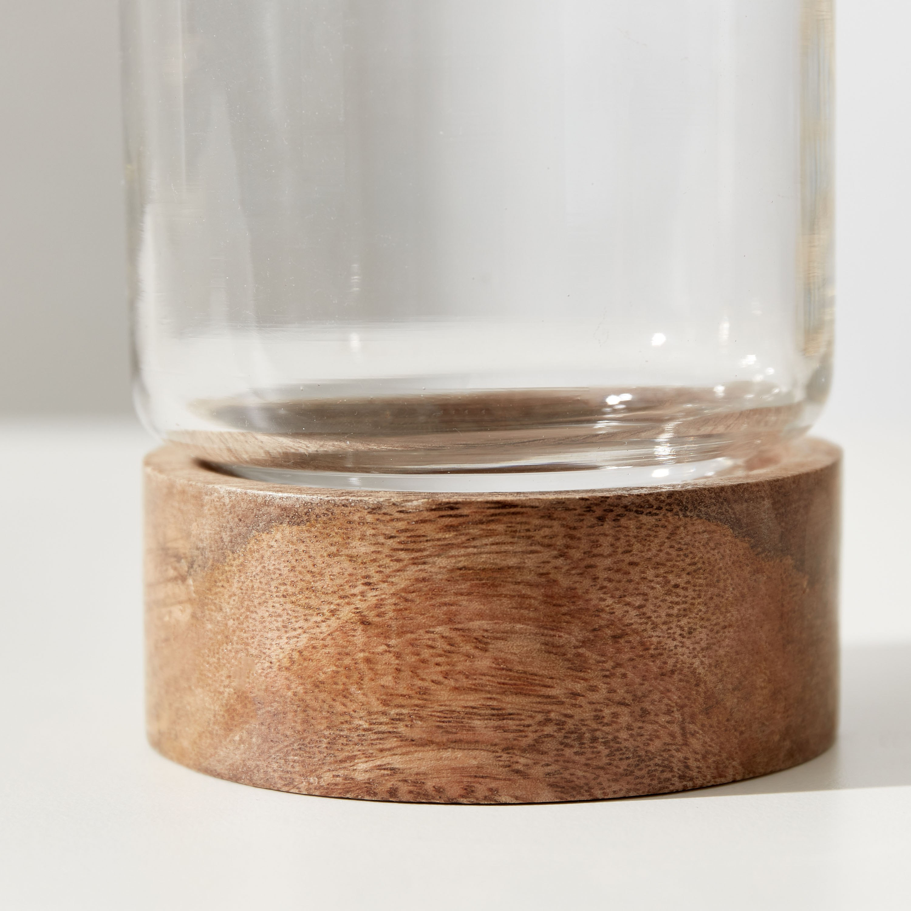 حامل شموع أسطواني خشبي من زين - 7.5 × 15 سم-hbxlivingroom-decorandaccessories-candleholders-image-3