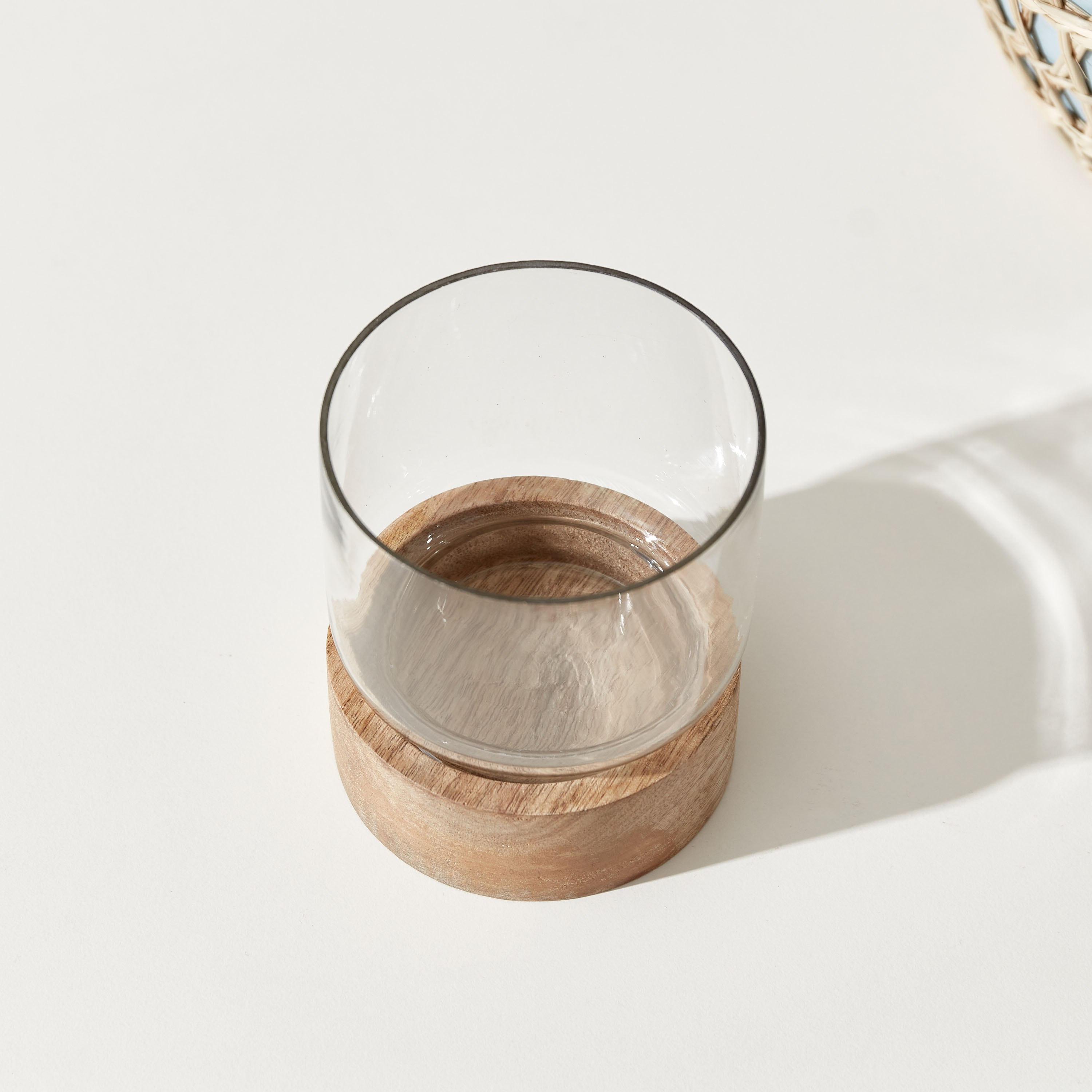 حامل شموع أسطواني خشبي من زين - 7.5 × 12.5 سم-hbxlivingroom-decorandaccessories-candleholders-image-2
