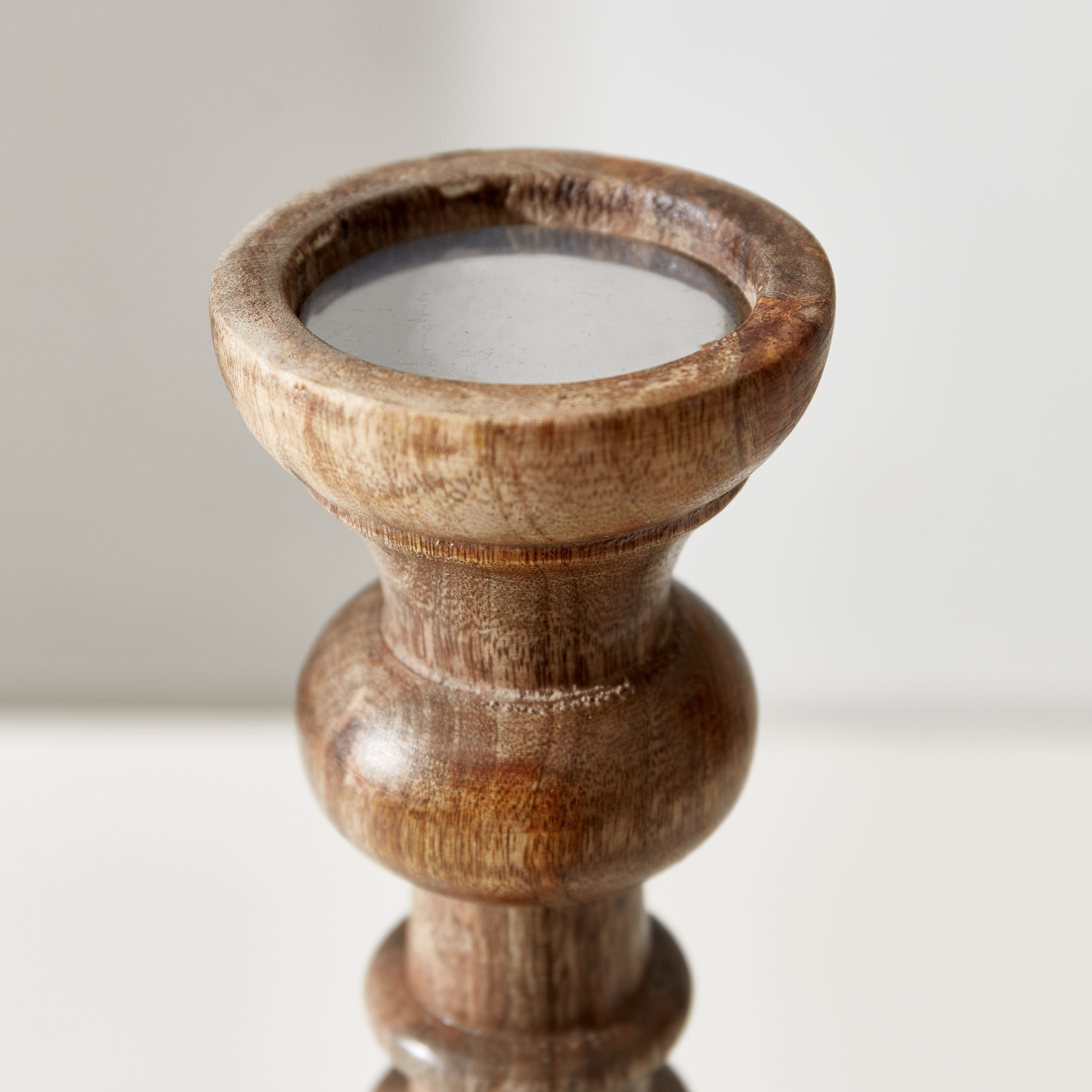 حامل شموع خشبي بزركشة معدنية من زين - 30.5 سم-hbxlivingroom-decorandaccessories-candleholders-image-3