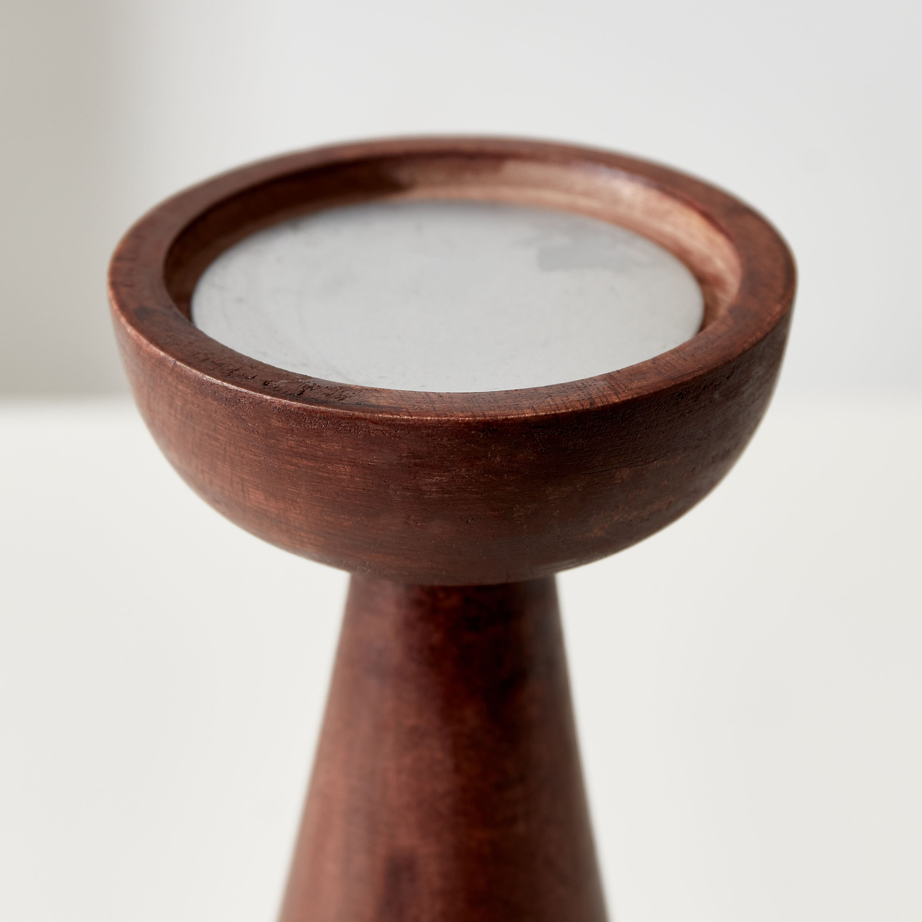 Zayn Wood Conical Candleholder - 20 cm-hbxlivingroom-decorandaccessories-candleholders-image-3