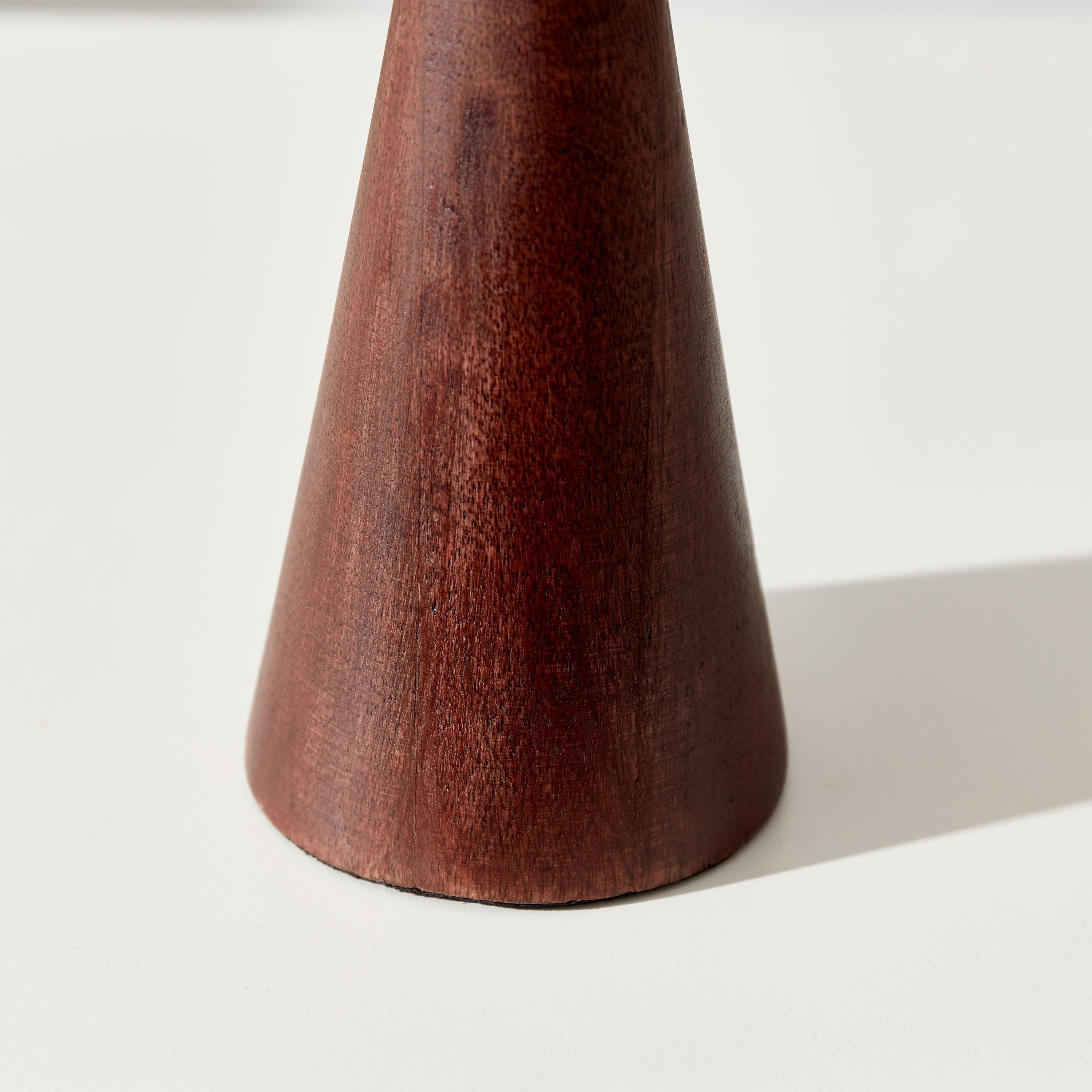 Zayn Wood Conical Candleholder - 20 cm-hbxlivingroom-decorandaccessories-candleholders-image-4