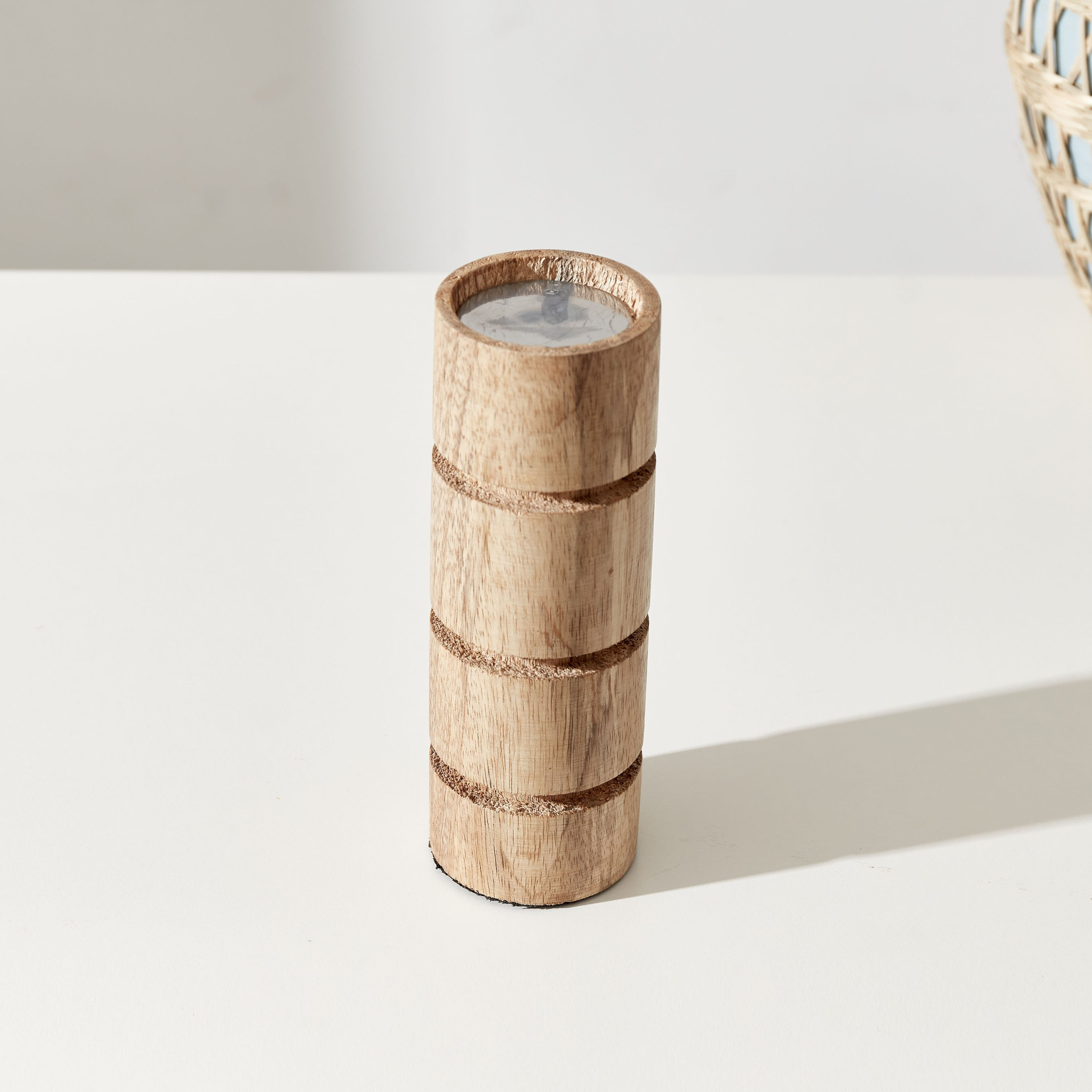 Zayn Wood Layer Tall Candleholder - 6x20 cm-hbxlivingroom-decorandaccessories-candleholders-image-2