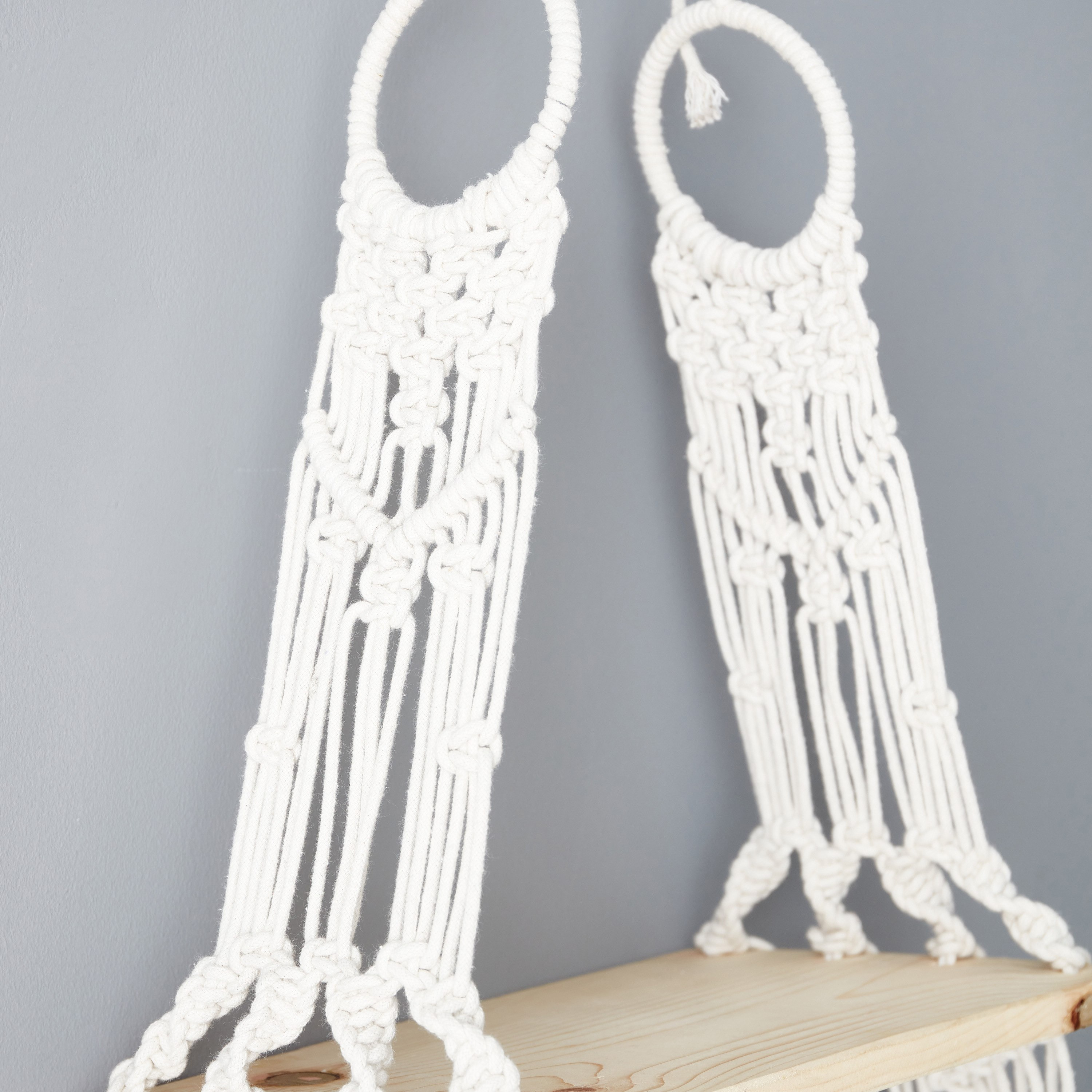 رف حائط مكرمية للديكور من بوهو - 36x20x39 سم-hbxhomeware-homedecor-figurinesandornaments-image-4