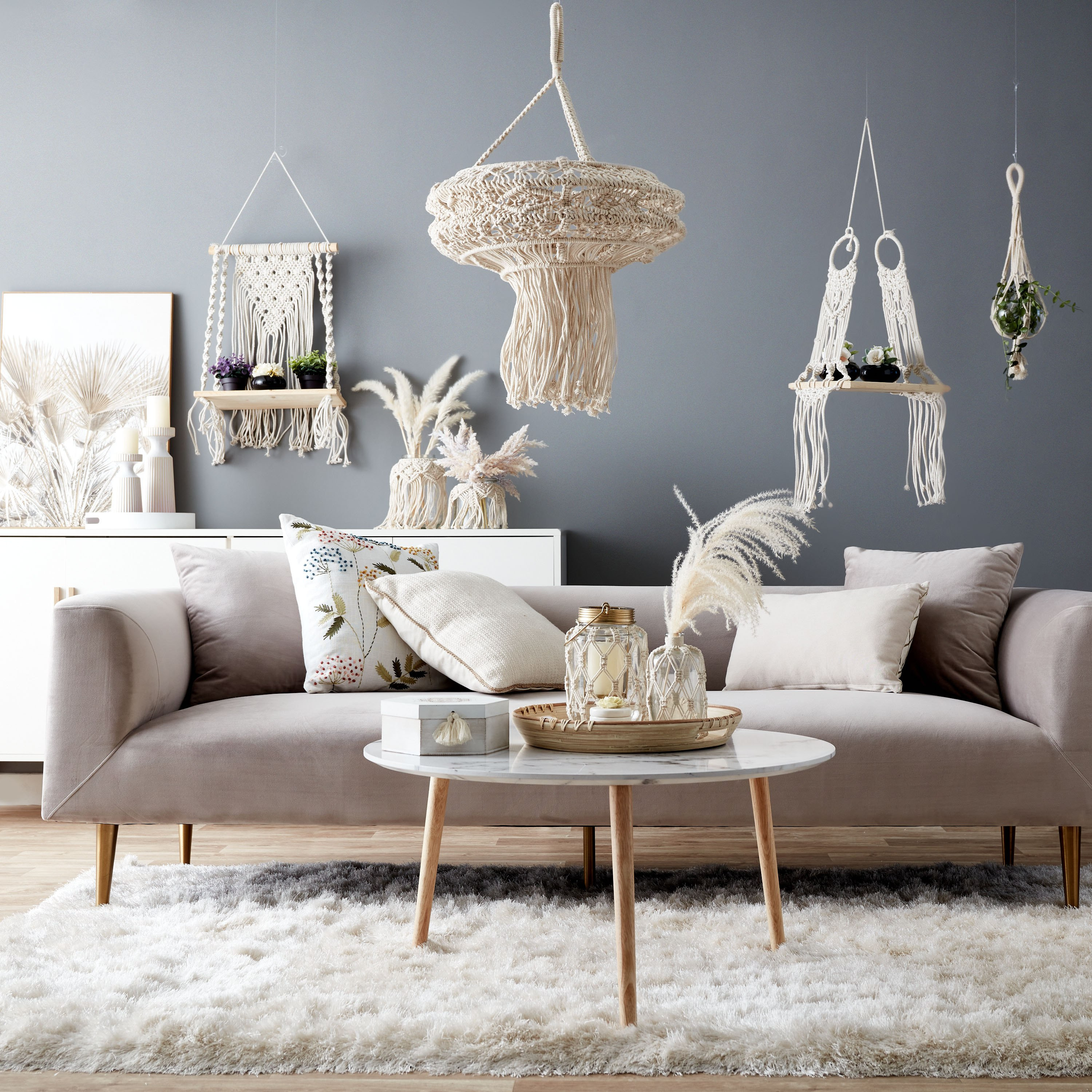 مزهرية زجاجية مكرمية شيك من بوهو - 15x21 سم-hbxbedroom-decorandaccessories-vases-image-5