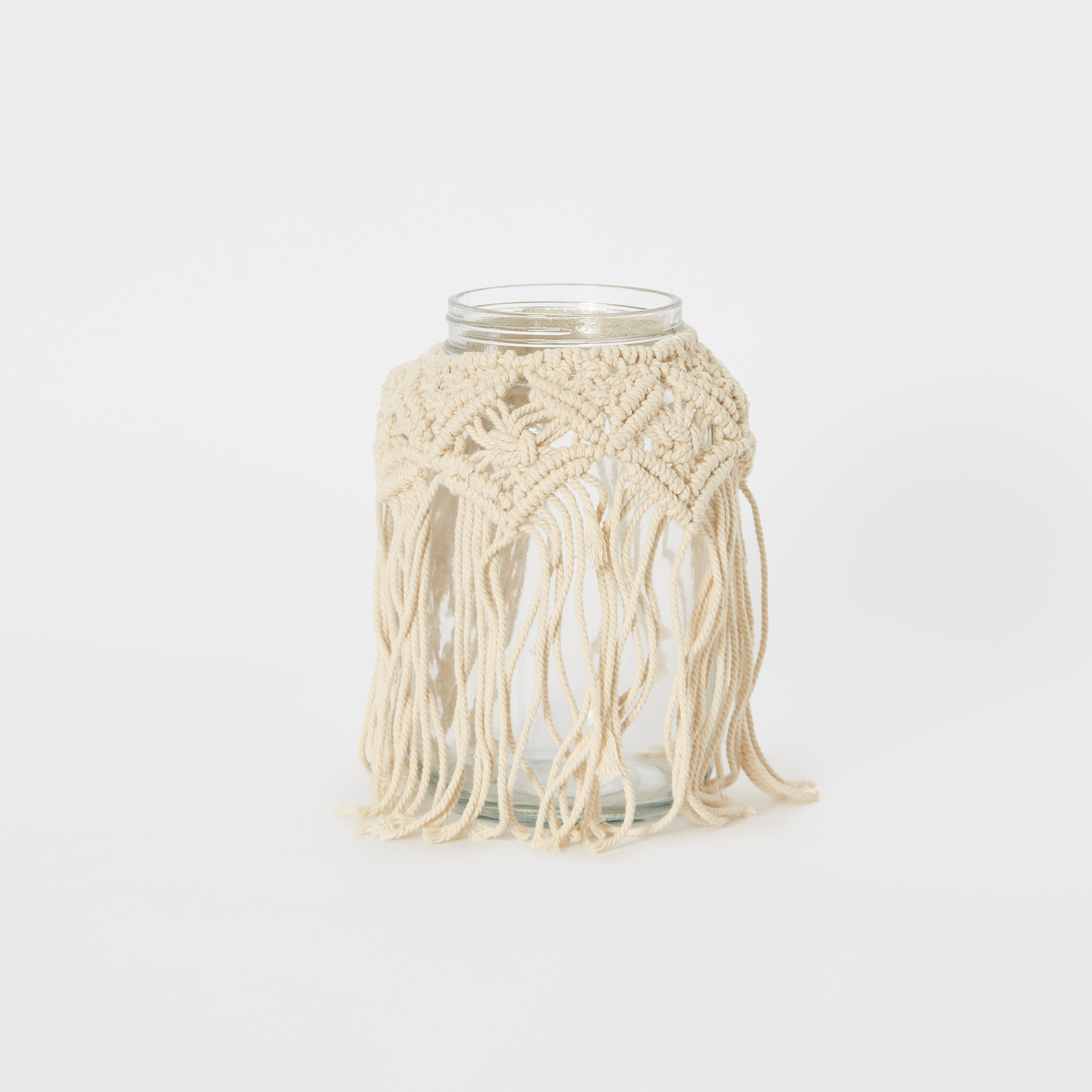 مزهرية زجاجية مكرمية شيك من بوهو - 15x21 سم-hbxbedroom-decorandaccessories-vases-image-6