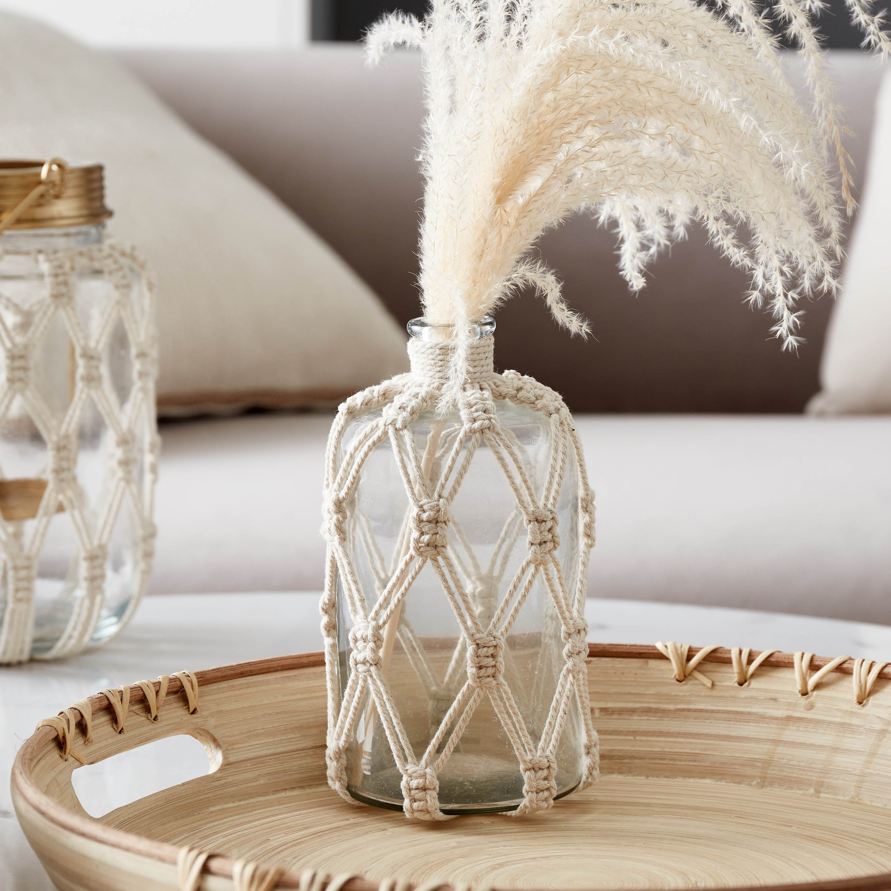 مزهريّة زجاجيّة من بوهو - 10x10x20 سم-hbxbedroom-decorandaccessories-vases-image-1