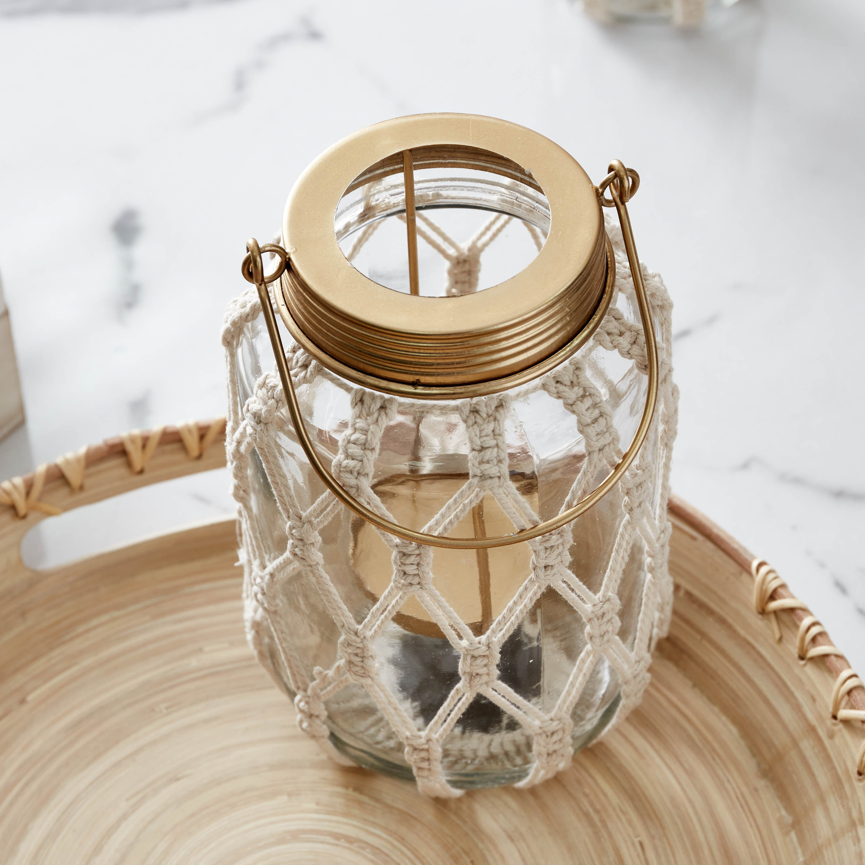 حامل شموع فوتيف زجاج مكرمية من بوهو - 10x10x18 سم-hbxlivingroom-decorandaccessories-candleholders-image-3