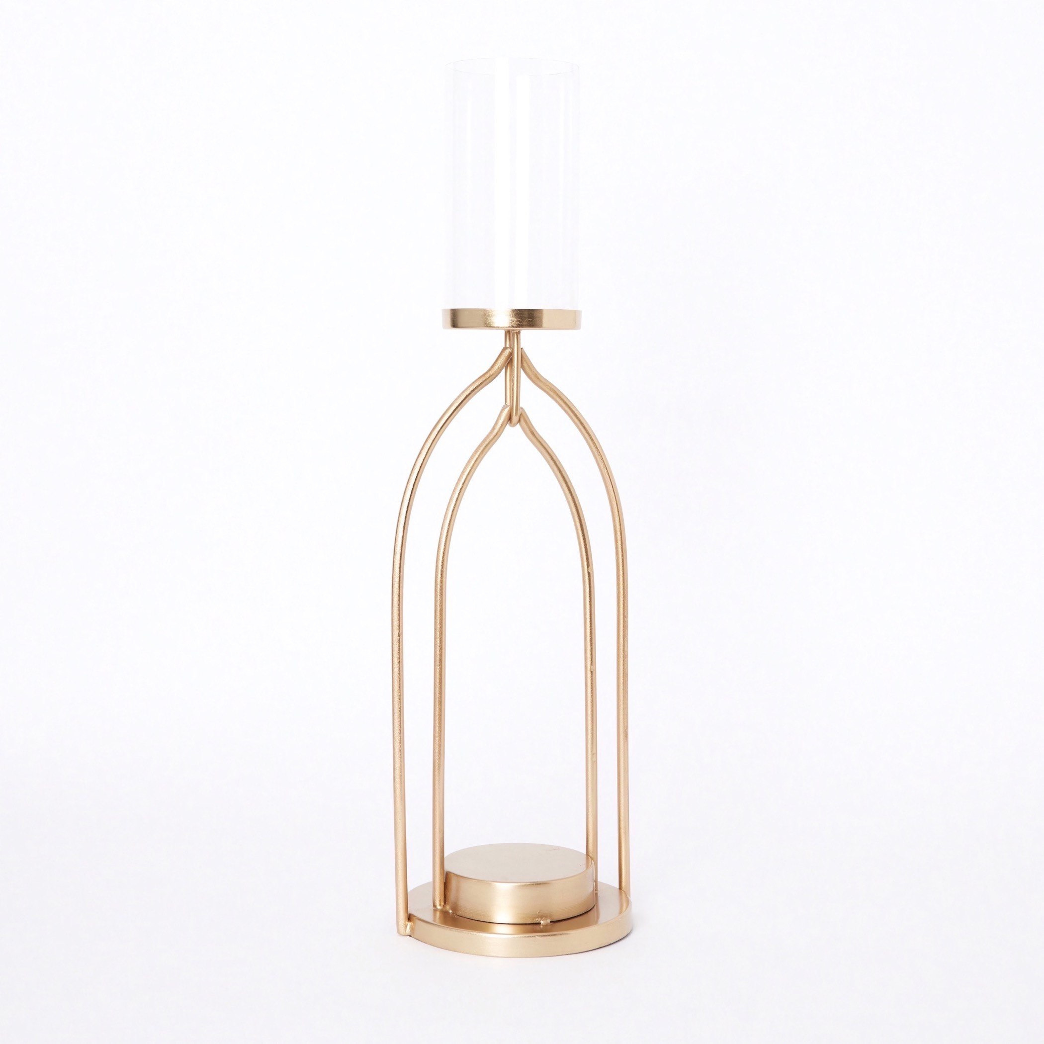 حامل شموع معدني بعقدة منحنية من سيس - 17x16x40 سم-hbxlivingroom-decorandaccessories-candleholders-image-5