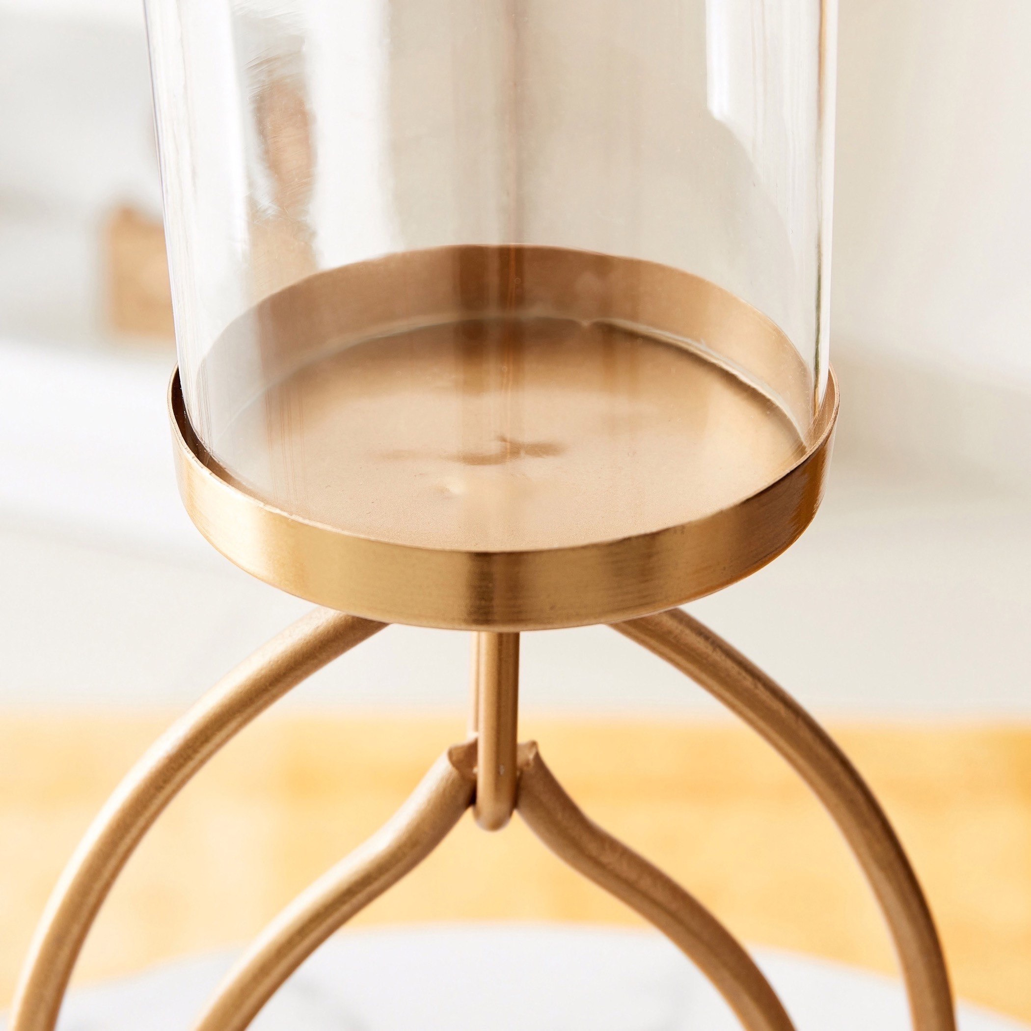 حامل شموع معدني بعقدة منحنية من سيس - 17x16x30 سم-hbxlivingroom-decorandaccessories-candleholders-image-3