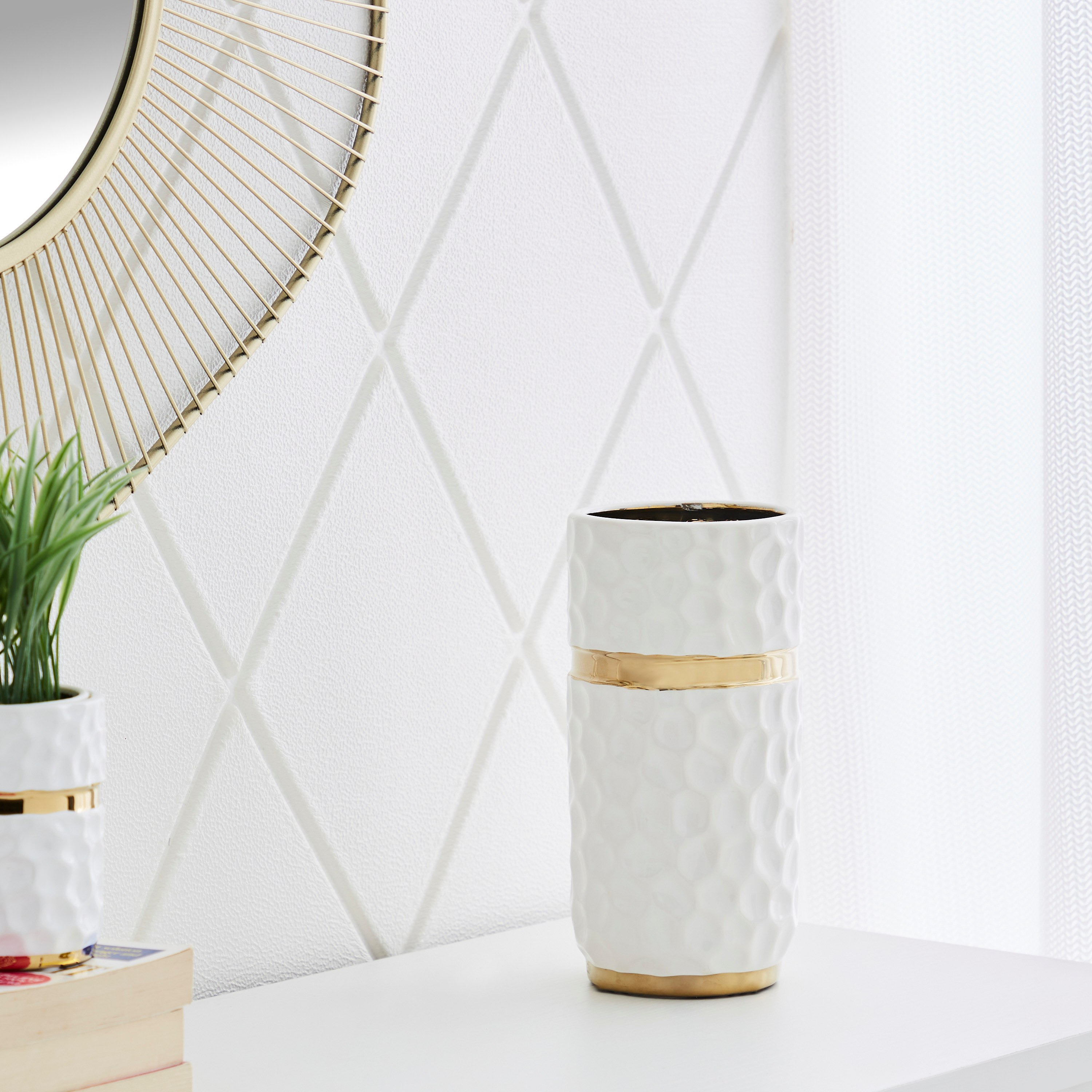 مزهرية أسطوانية سيراميك من سكايلر - 12x12x25 سم-hbxbedroom-decorandaccessories-vases-image-2