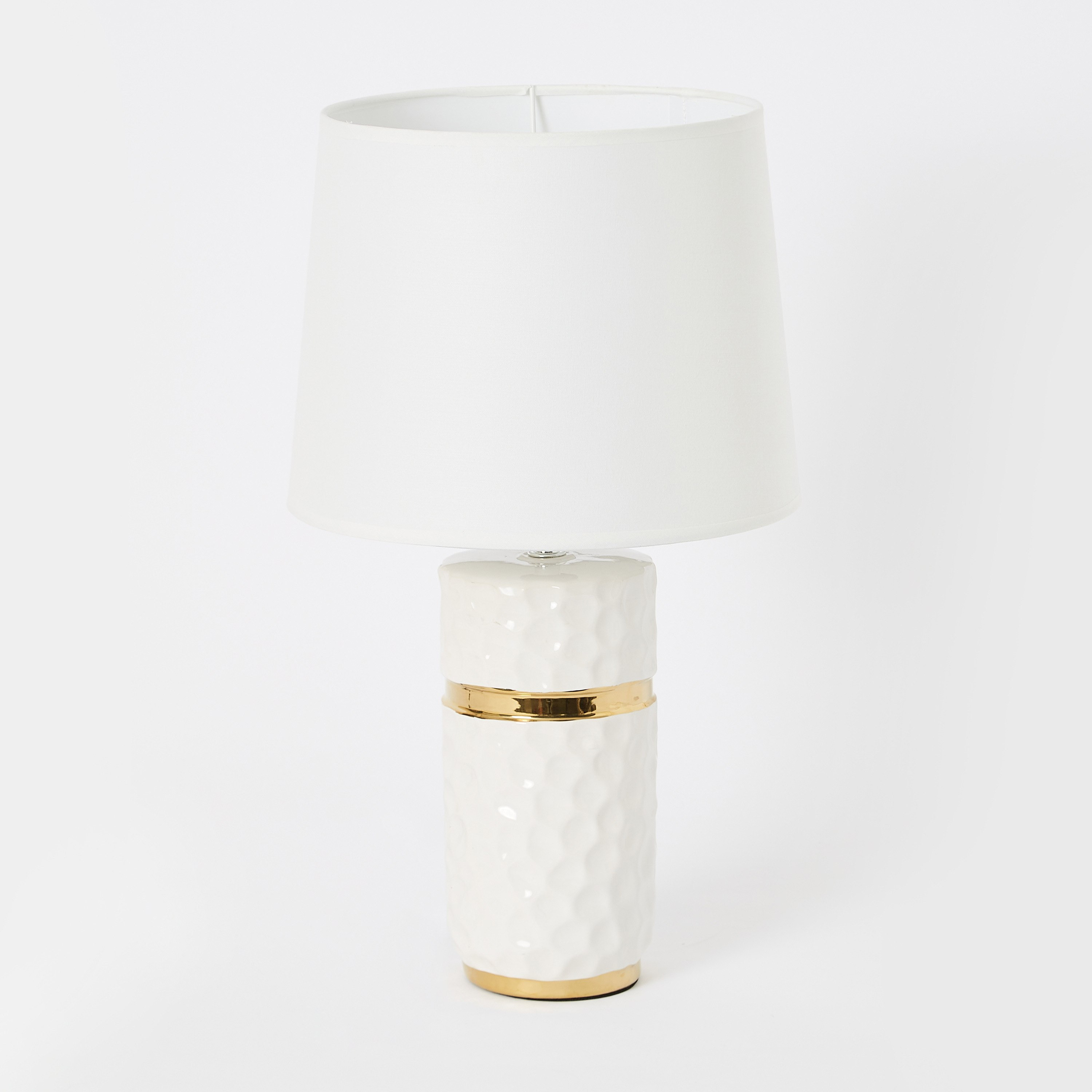 مصباح طاولة سيراميك أسطواني بارز الملمس من سكايلر - 27x27x42 سم-hbxlivingroom-lighting-tablelamps-image-5