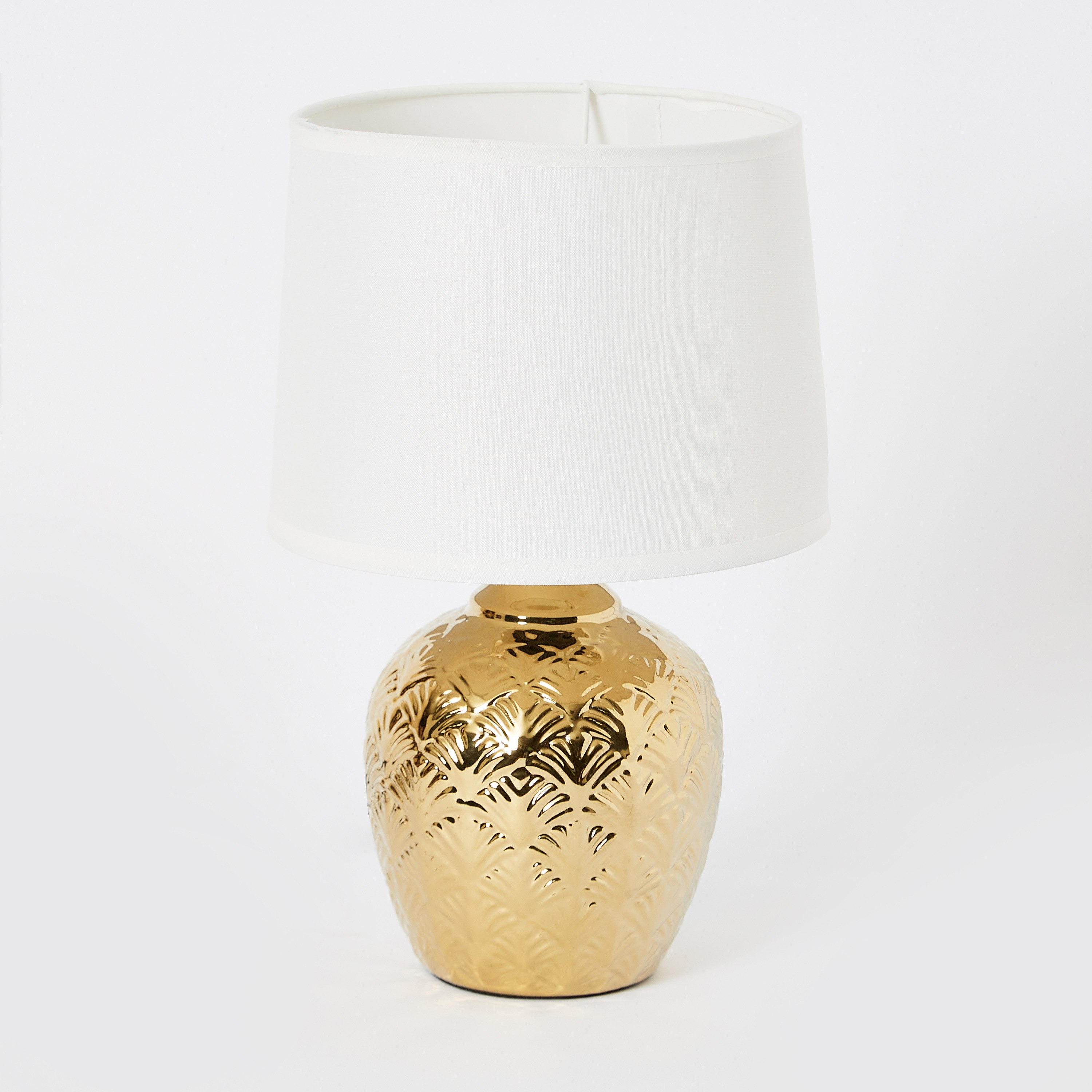 مصباح طاولة سيراميك بقاعدة مسبوكة بارزة الملمس من سكايلار - 20x20x29 سم-hbxlivingroom-lighting-tablelamps-image-5