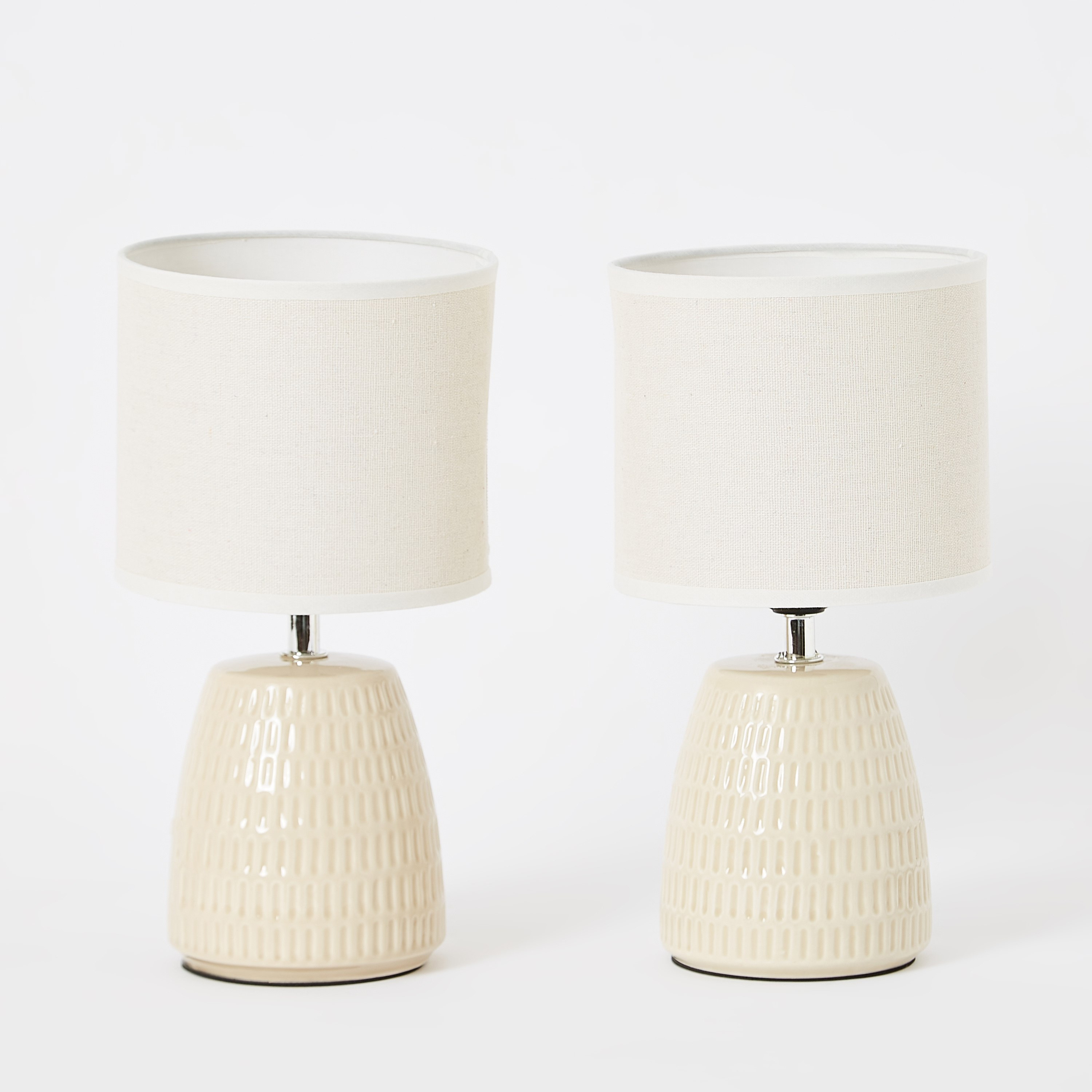 طقم مصابيح طاولة سيراميك قطعتين من سكايلار - 20x20x29 سم-hbxlivingroom-lighting-tablelamps-image-5