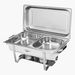 Fiona Stainless Steel 2-Compartment Rectangular Chafing Dish - 8 L-Serveware-thumbnail-2
