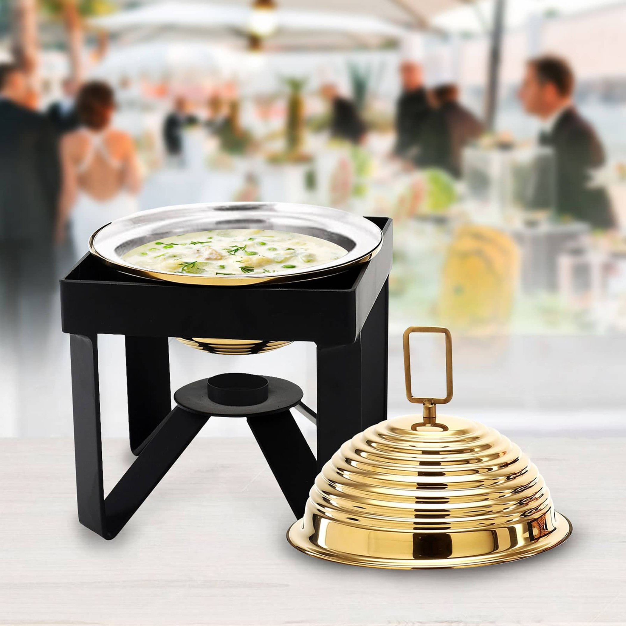 صحن تشيفينج صغير بحافة ذهبية كوبو من فيونا - 500 مل-hbxdecorandfurnishings-tabletop-serveware-image-1