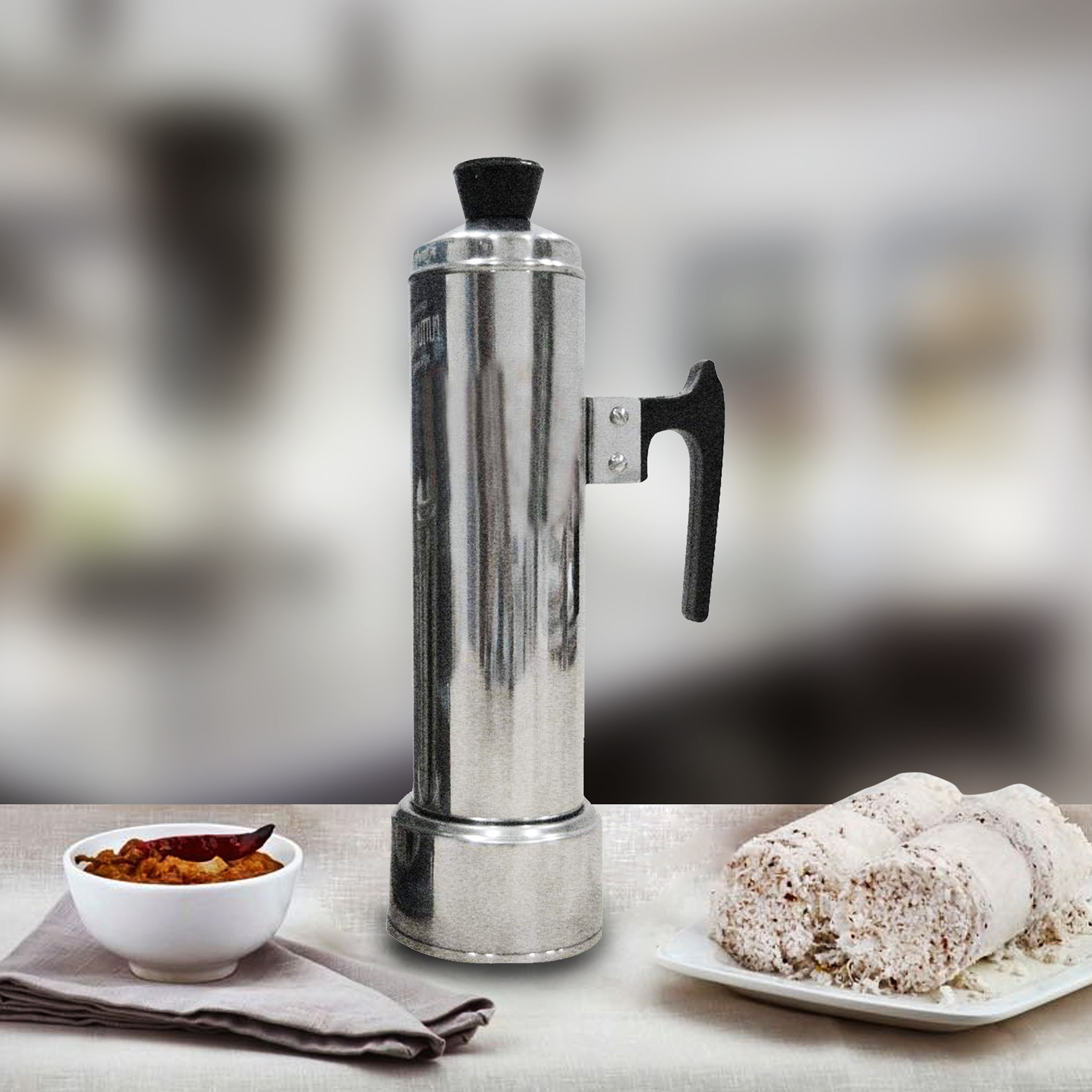 Fiona Stainless Steel Pressure Puttu - 21 cm-hbxkitchen-kitchenware-kitchenaccessories-image-1