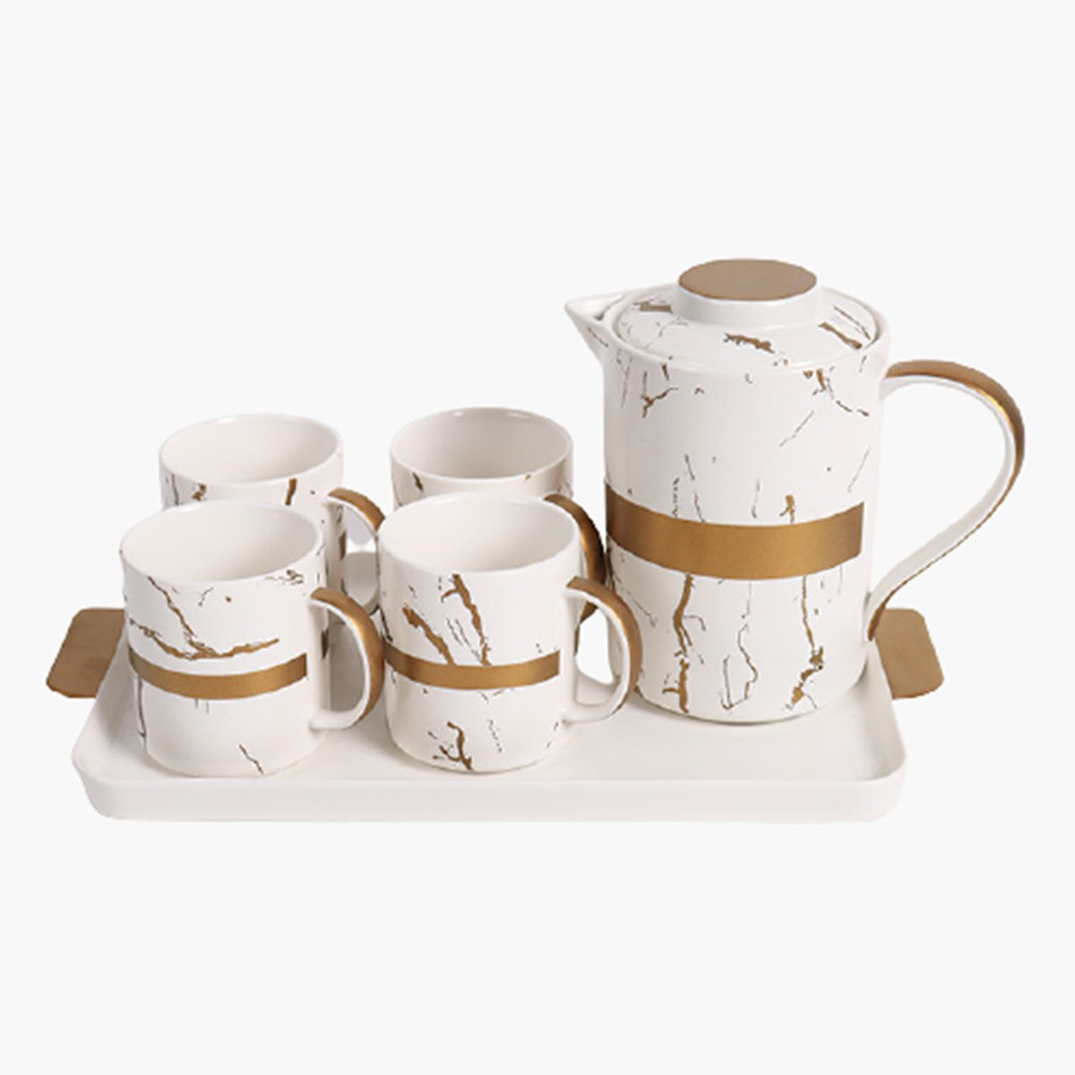 طقم شاي وصينيّة من أوركيد - 6 قطع-hbxhomeware-diningandtabletop-coffeeandteasets-image-3