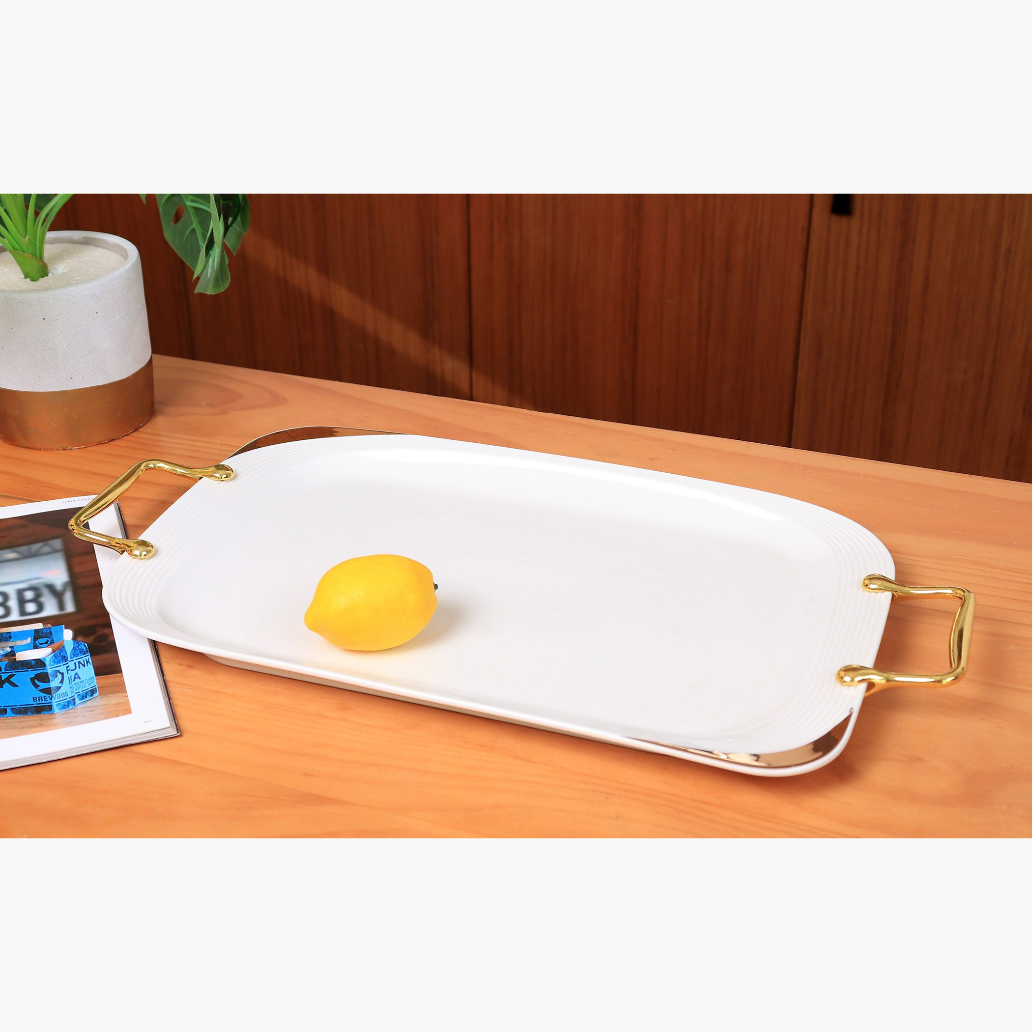Orchid Rectangular Serving Platter - 43 cm-hbxdecorandfurnishings-tabletop-serveware-image-1